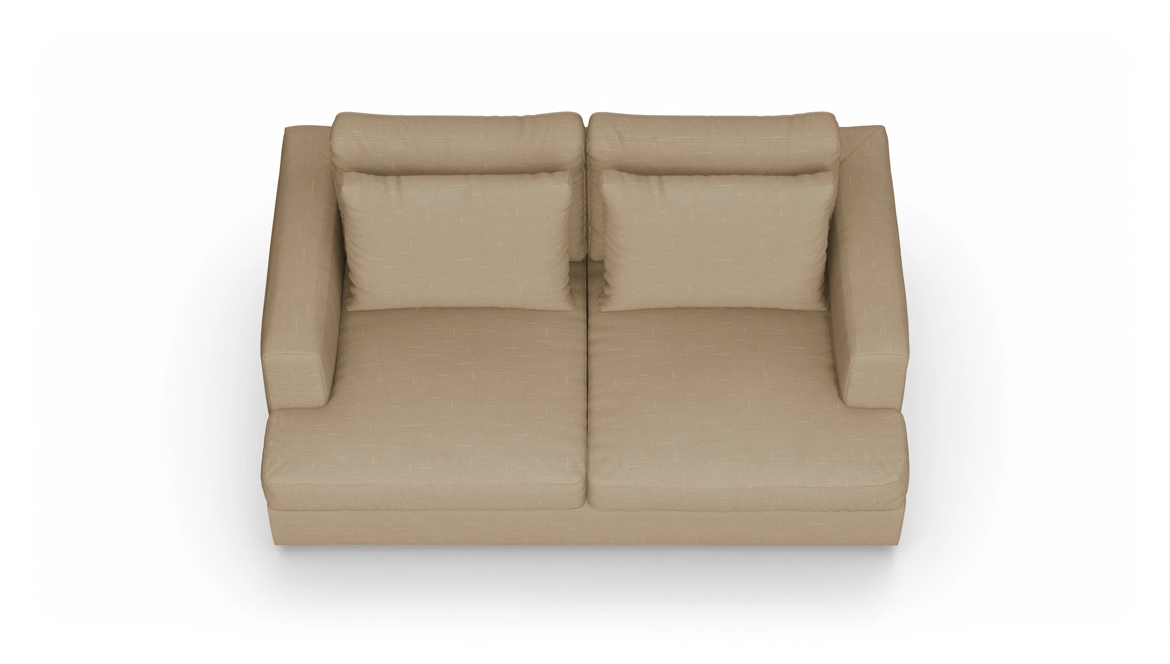 Stoffsofa Sospiri Ansicht des Produktes Sospiri 2-Sitzer in Stoff braun