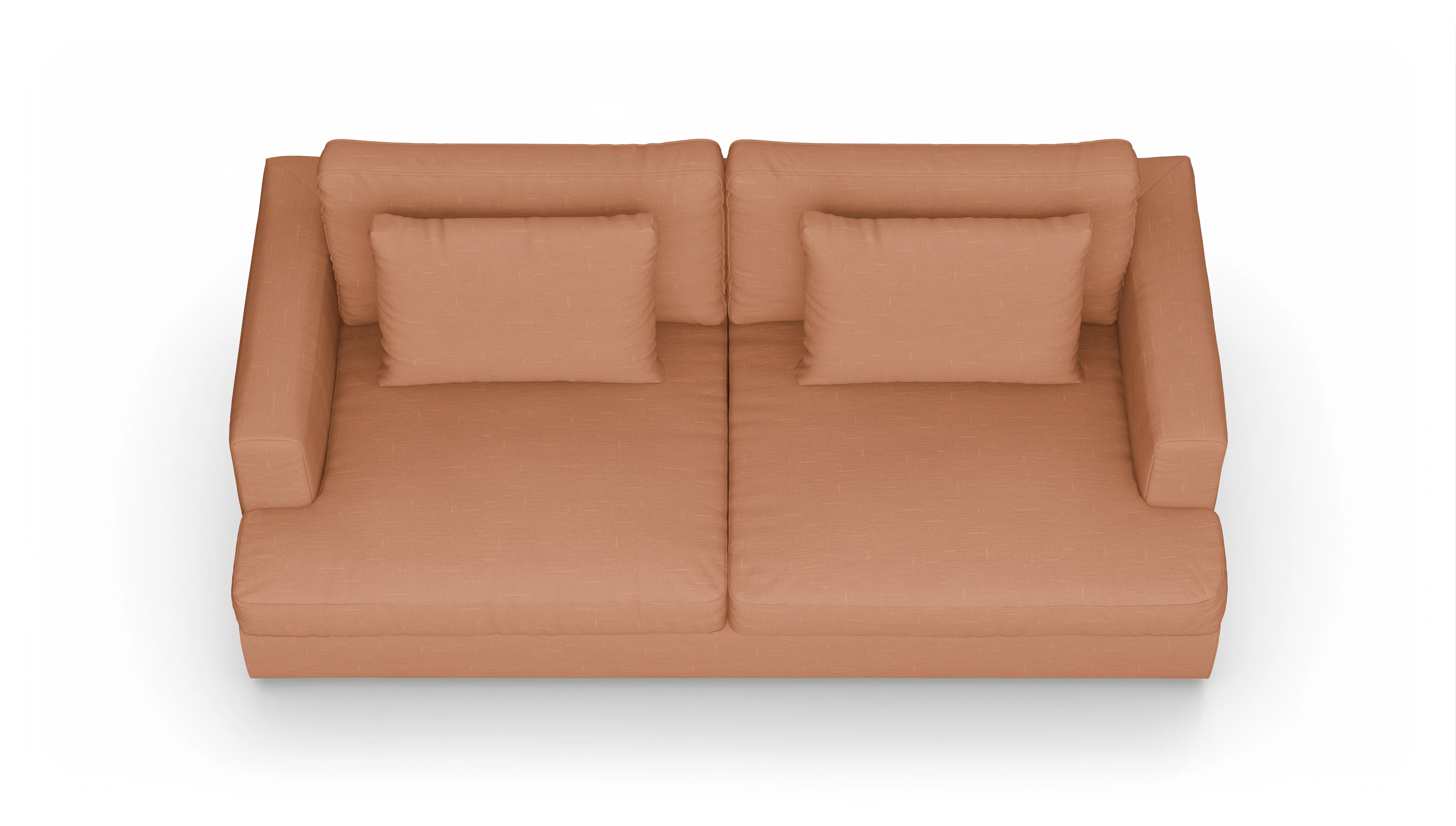 Ansicht des Produktes Sospiri 3-Sitzer in Stoff orange