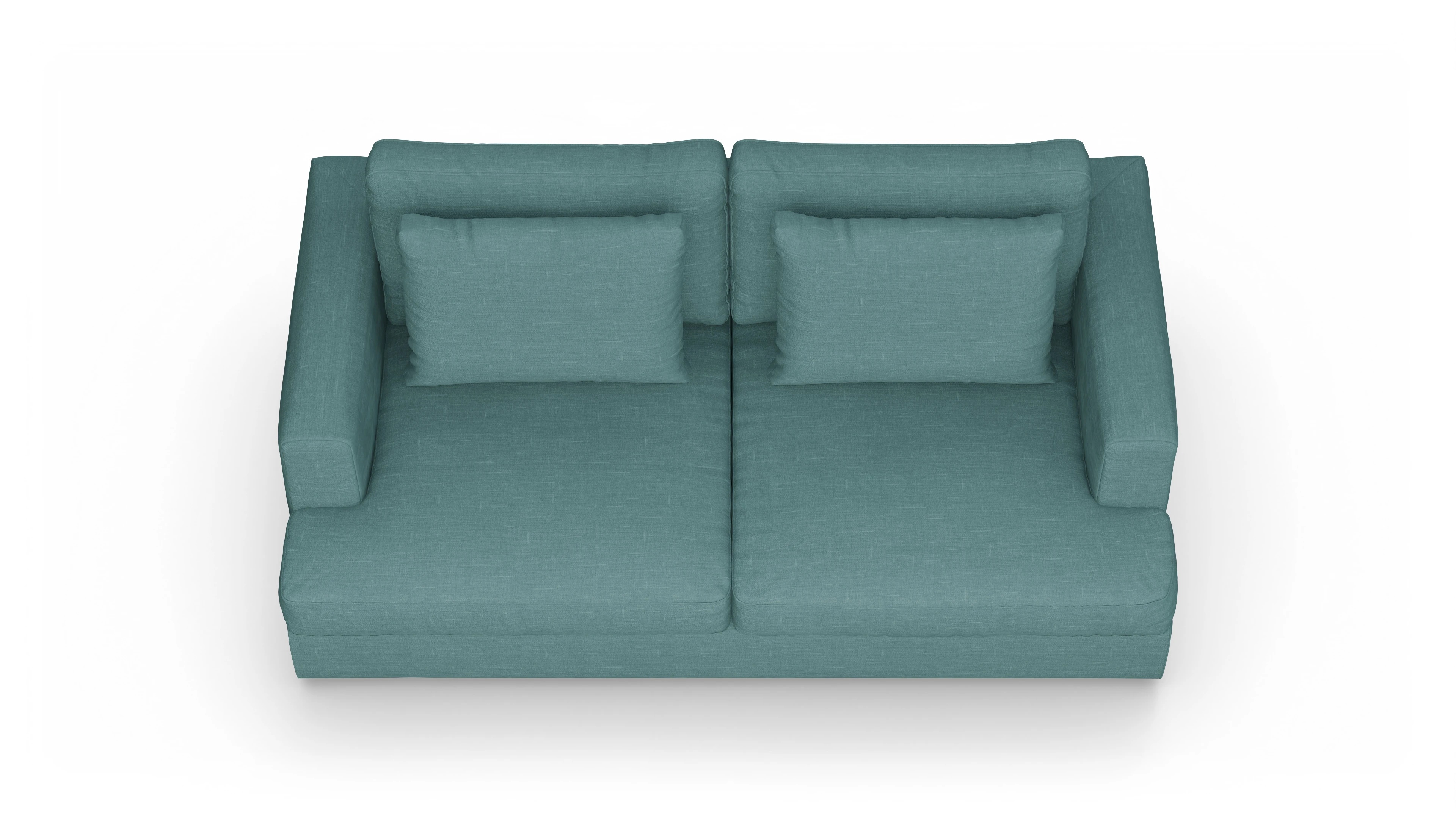 Stoffsofa Sospiri Ansicht des Produktes Sospiri 2,5-Sitzer in Stoff grün