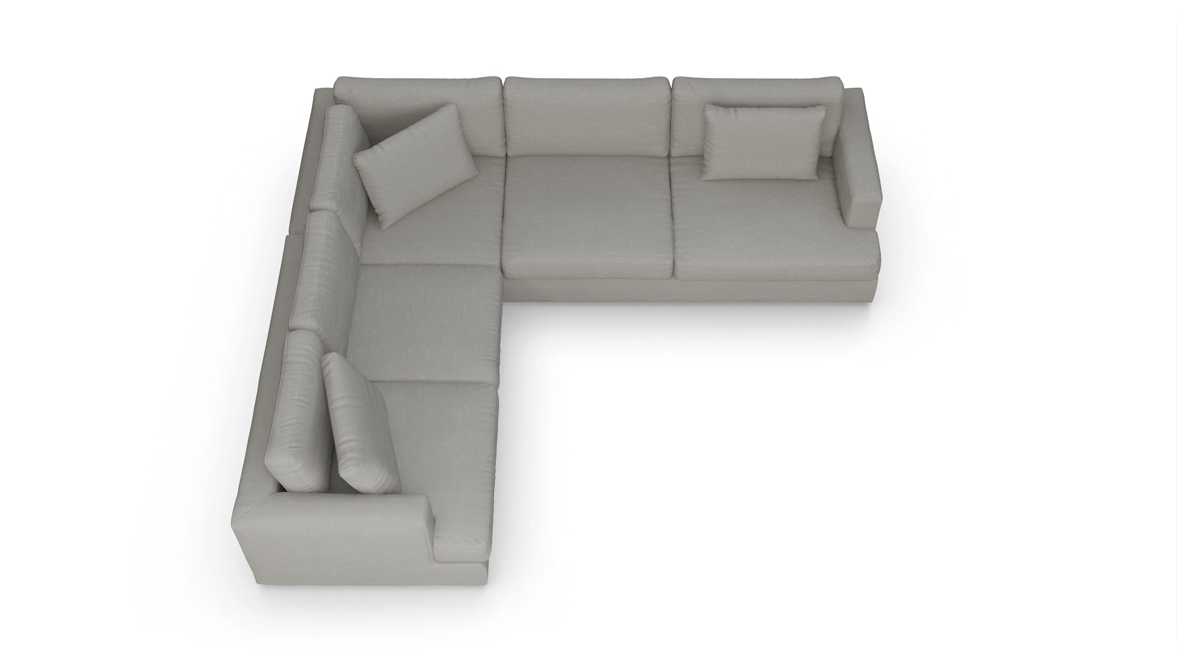 Ansicht des Produktes Sospiri Ecksofa Links in Stoff grau