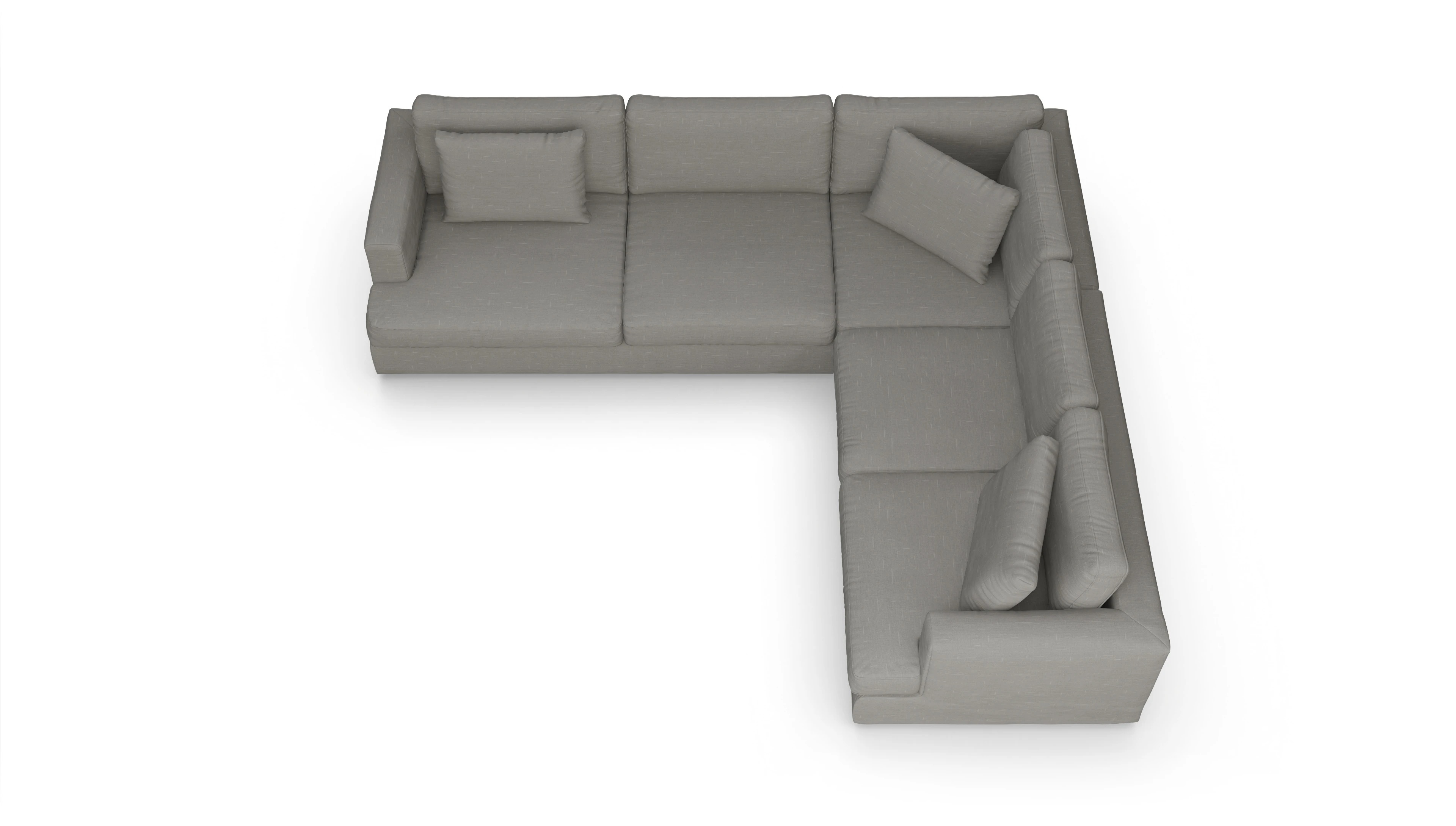 Ansicht des Produktes Sospiri Ecksofa Rechts in Stoff grau