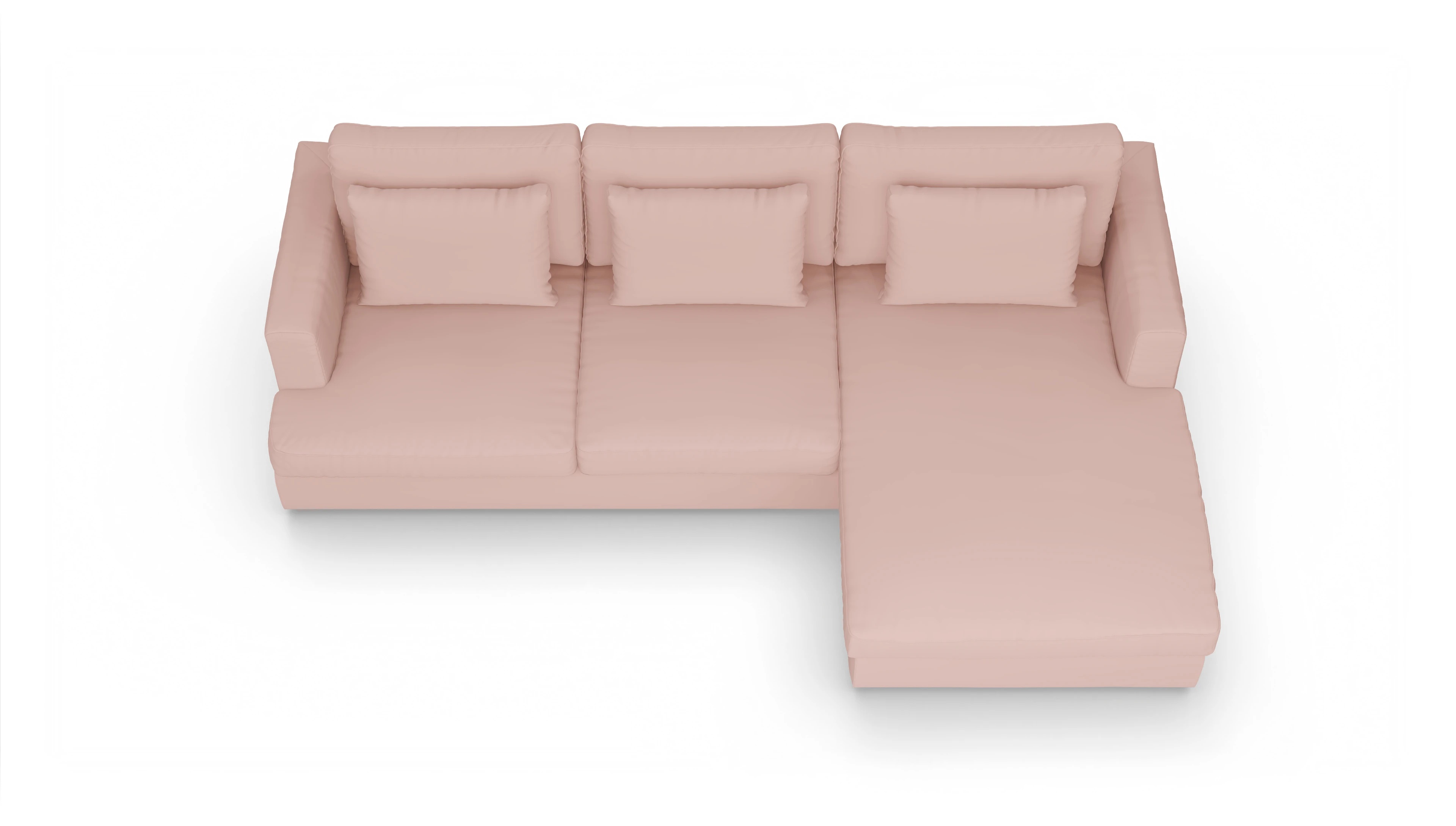 Ansicht des Produktes Sospiri Sofa mit Rec rechts in Samt rot