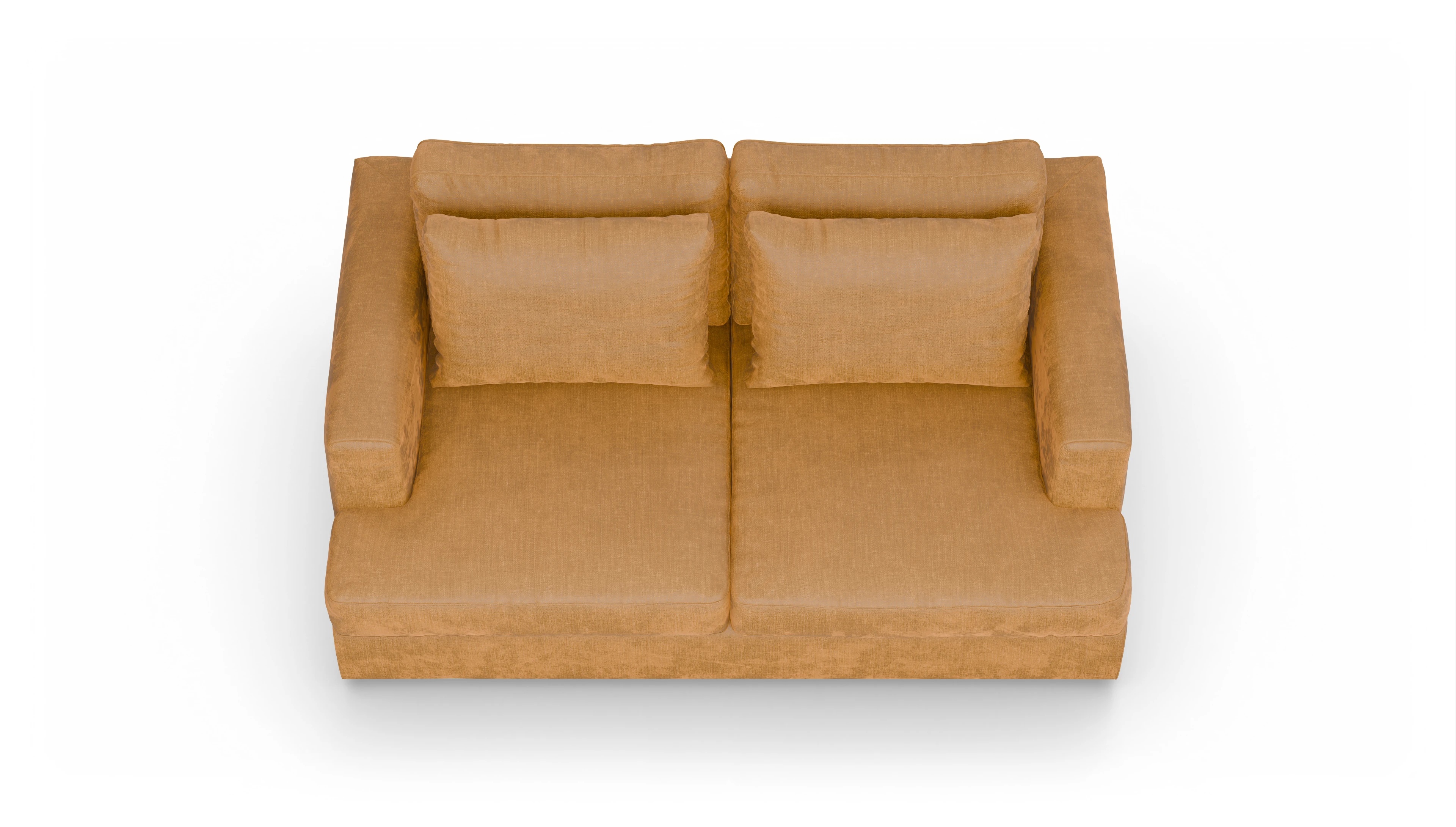 Stoffsofa Sospiri Ansicht des Produktes Sospiri 2-Sitzer in Stoff braun