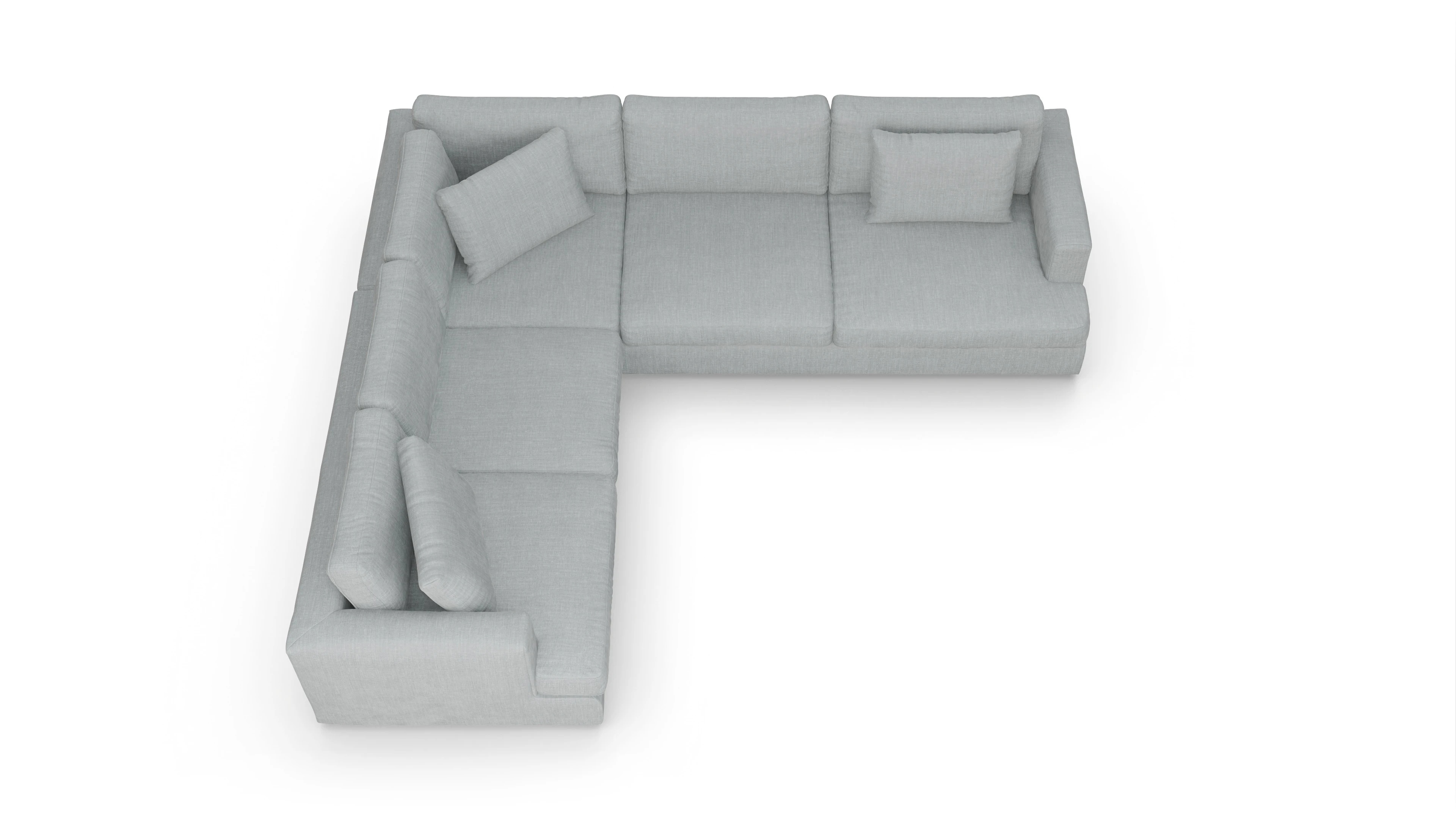 Ansicht des Produktes Sospiri Ecksofa Links in Stoff grau