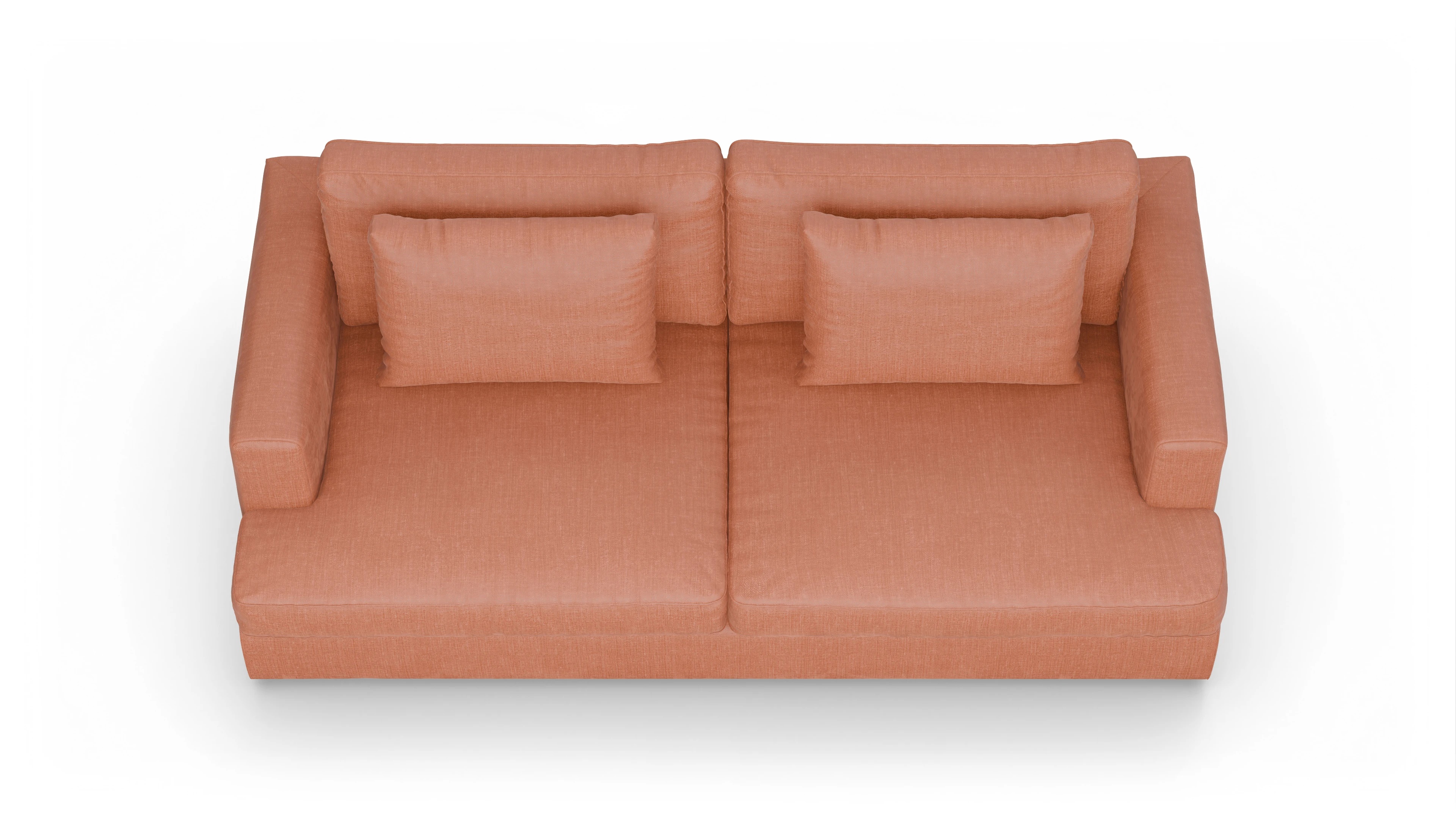 Ansicht des Produktes Sospiri 3-Sitzer in Stoff orange