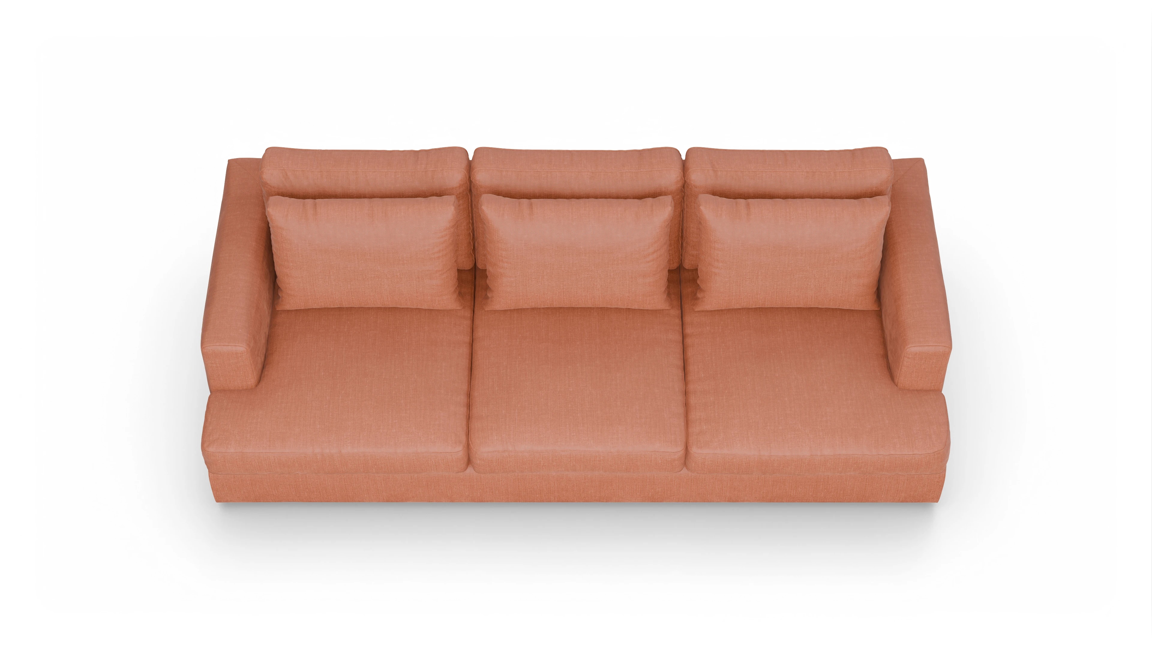 Ansicht des Produktes Sospiri 3,5-Sitzer in Stoff orange