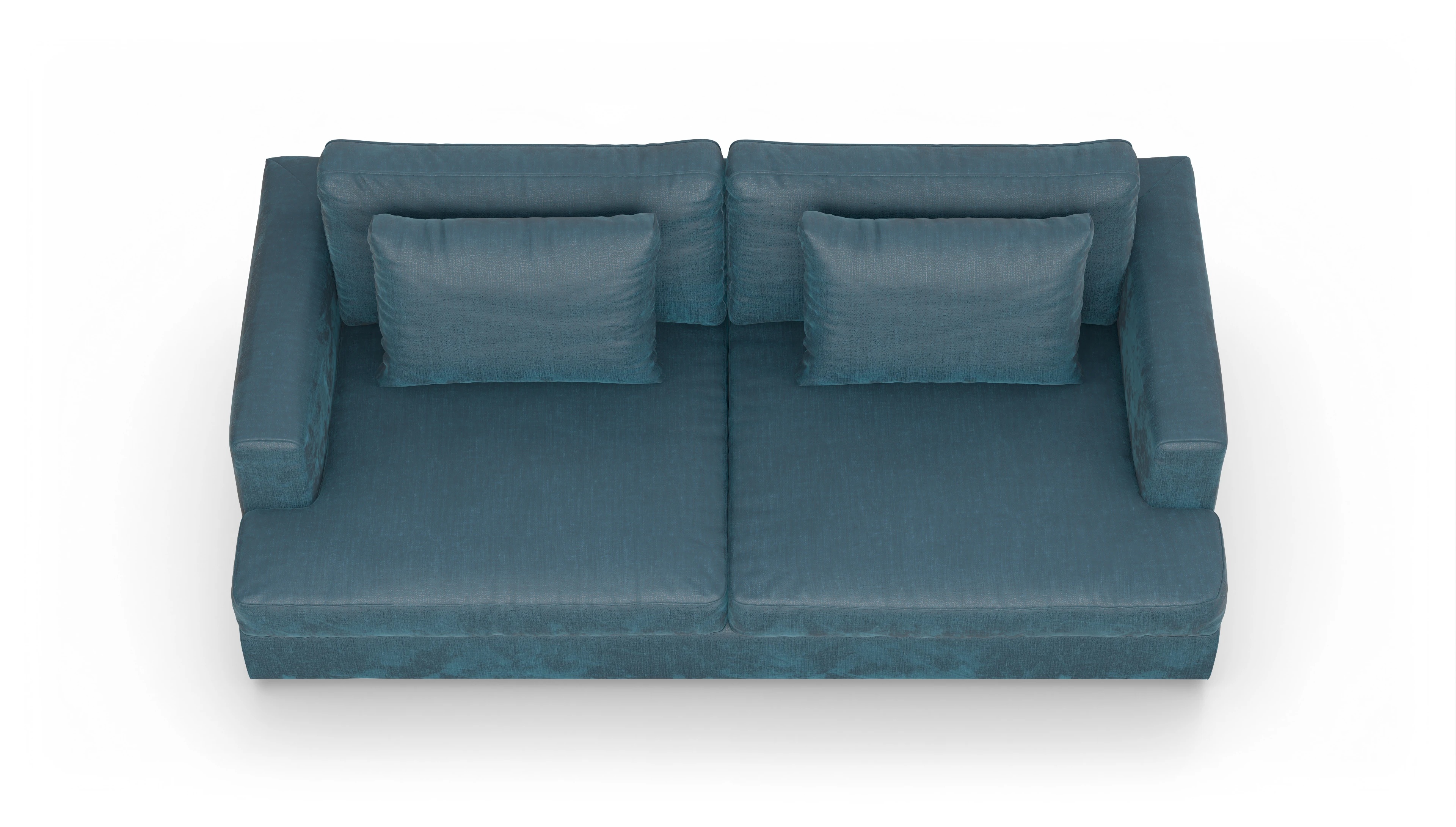 Ansicht des Produktes Sospiri 3-Sitzer in Stoff blau