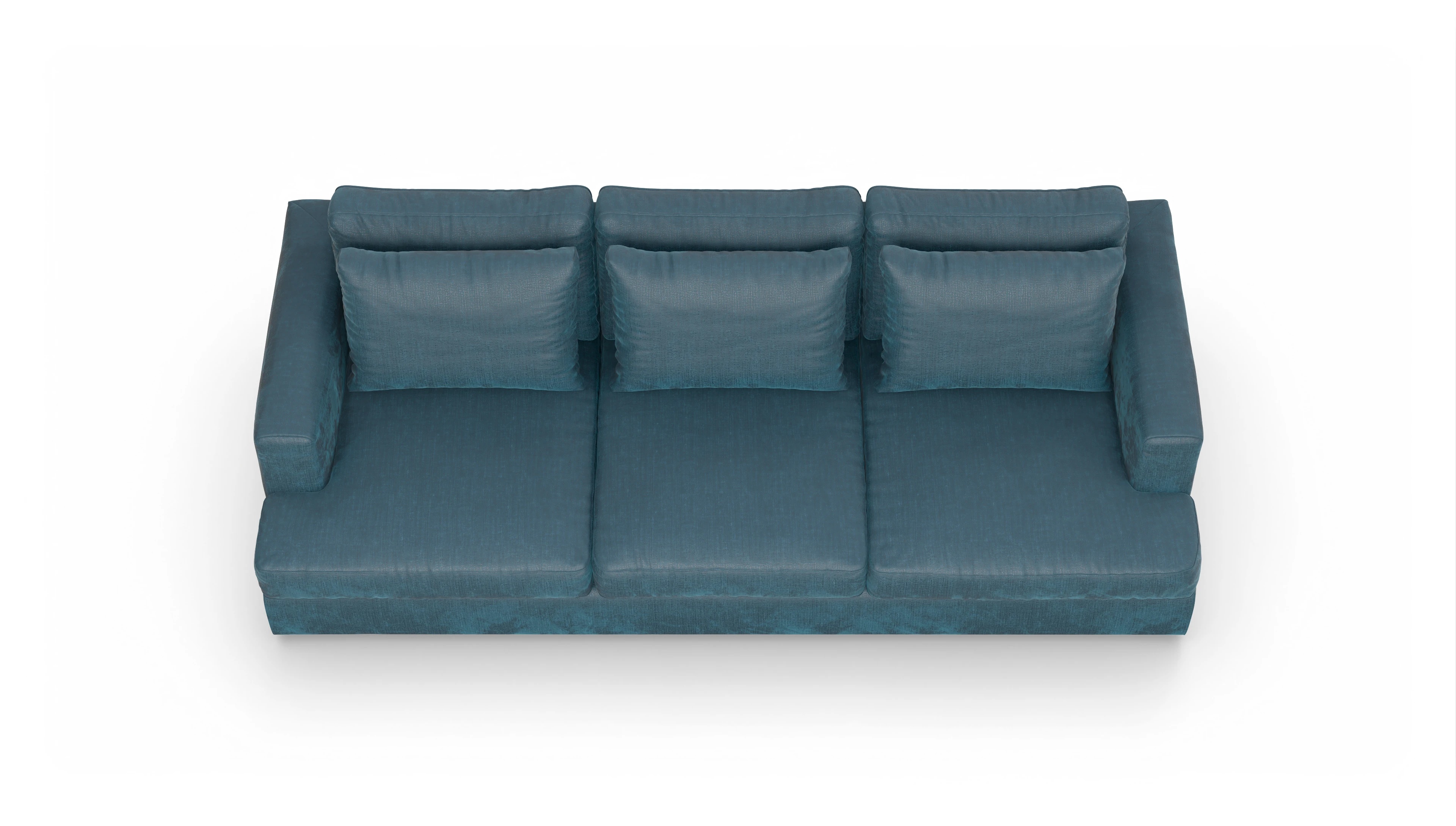 Ansicht des Produktes Sospiri 3,5-Sitzer in Stoff blau