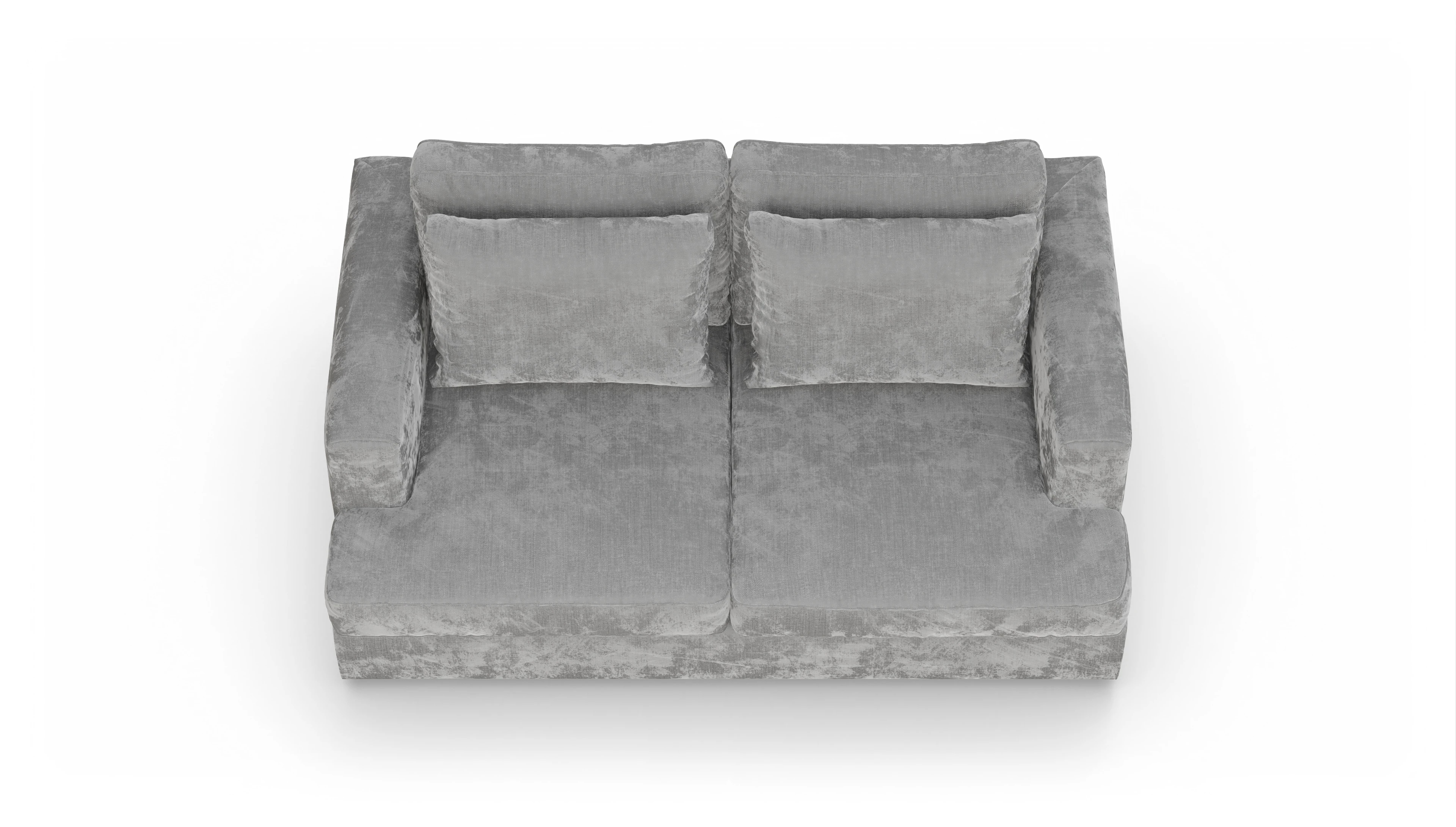 Stoffsofa Sospiri Ansicht des Produktes Sospiri 2-Sitzer in Stoff grau