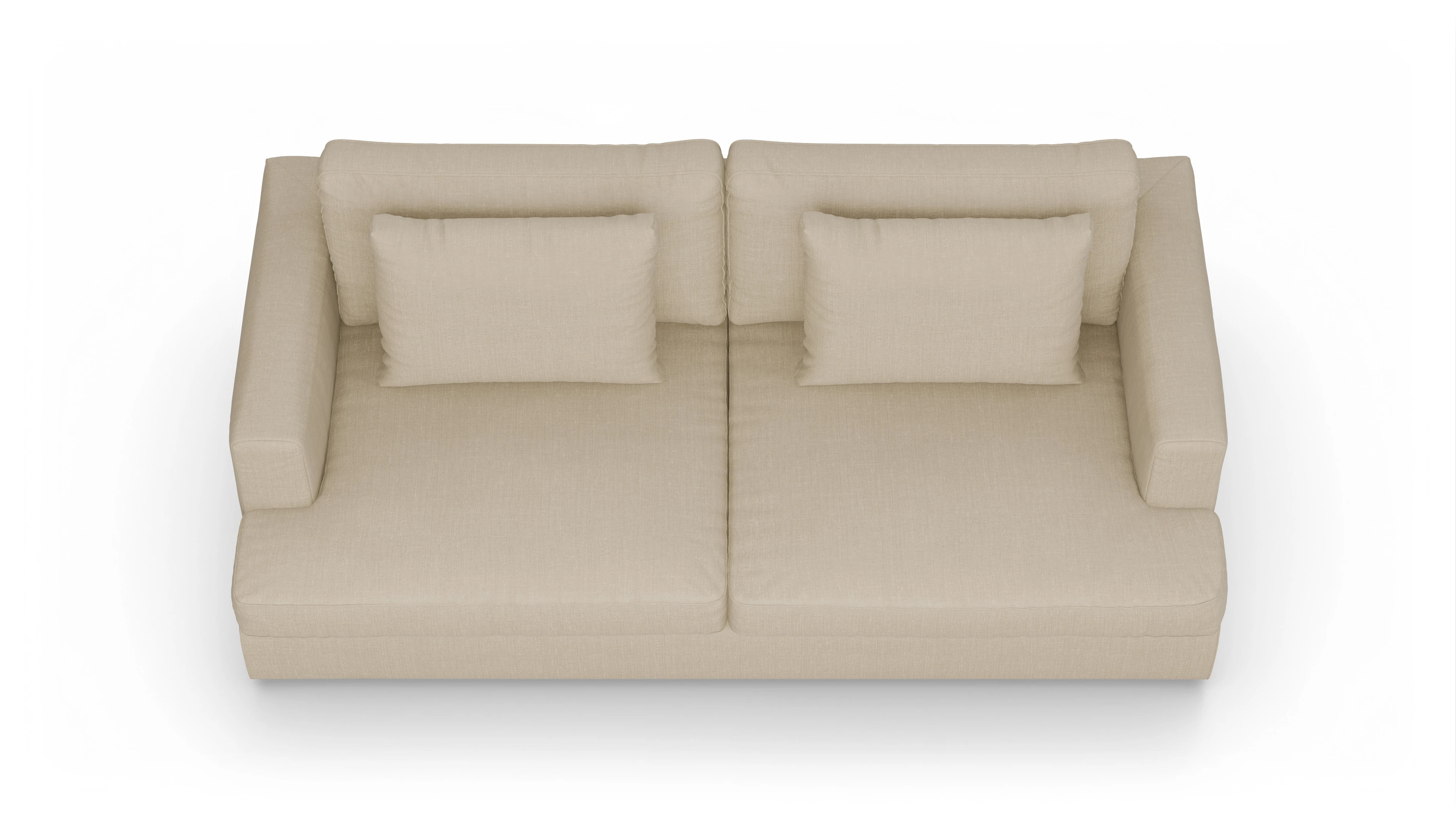 Ansicht des Produktes Sospiri 3-Sitzer in Stoff beige