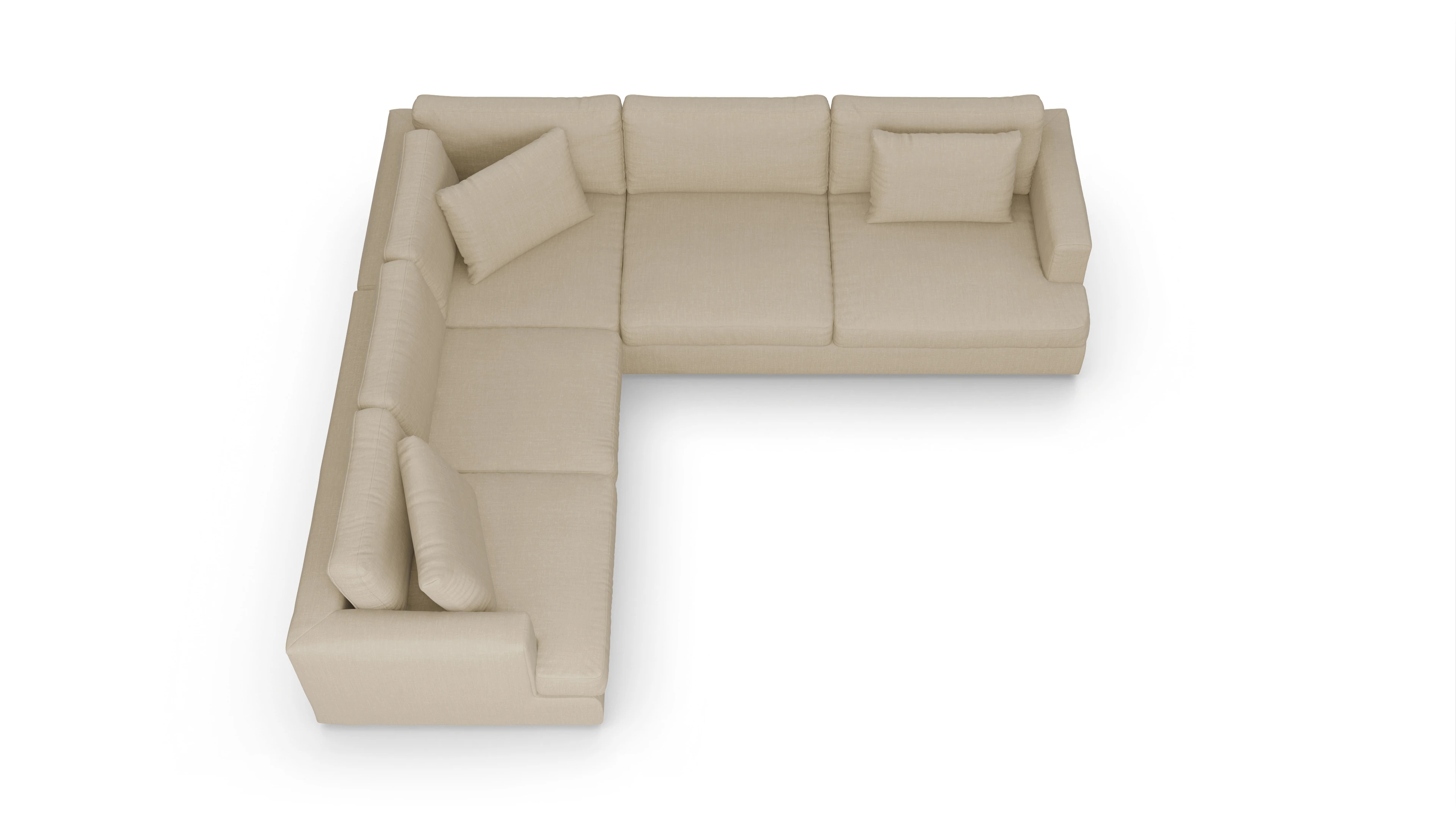Ansicht des Produktes Sospiri Ecksofa Links in Stoff beige