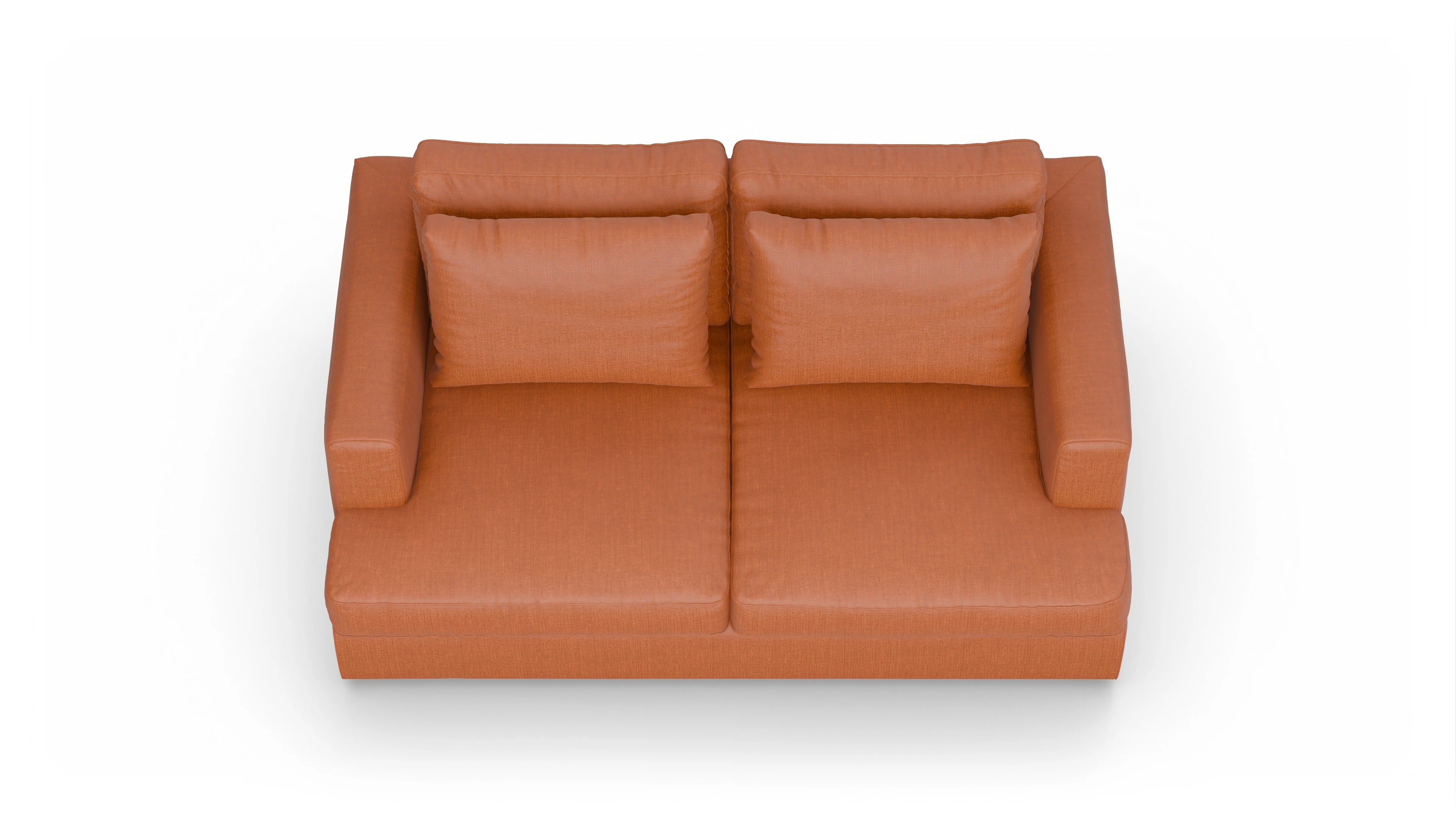 Ansicht des Produktes Sospiri 2-Sitzer in Stoff orange