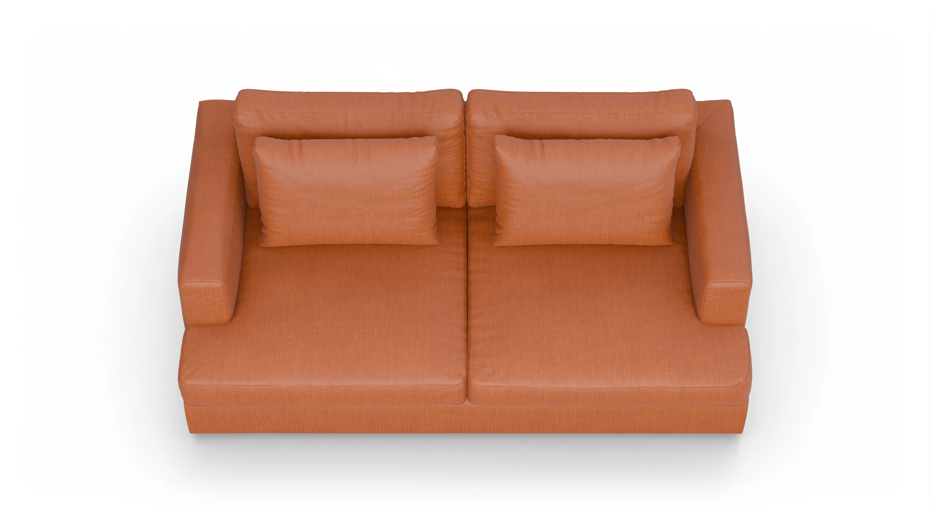 Ansicht des Produktes Sospiri 2,5-Sitzer in Stoff orange