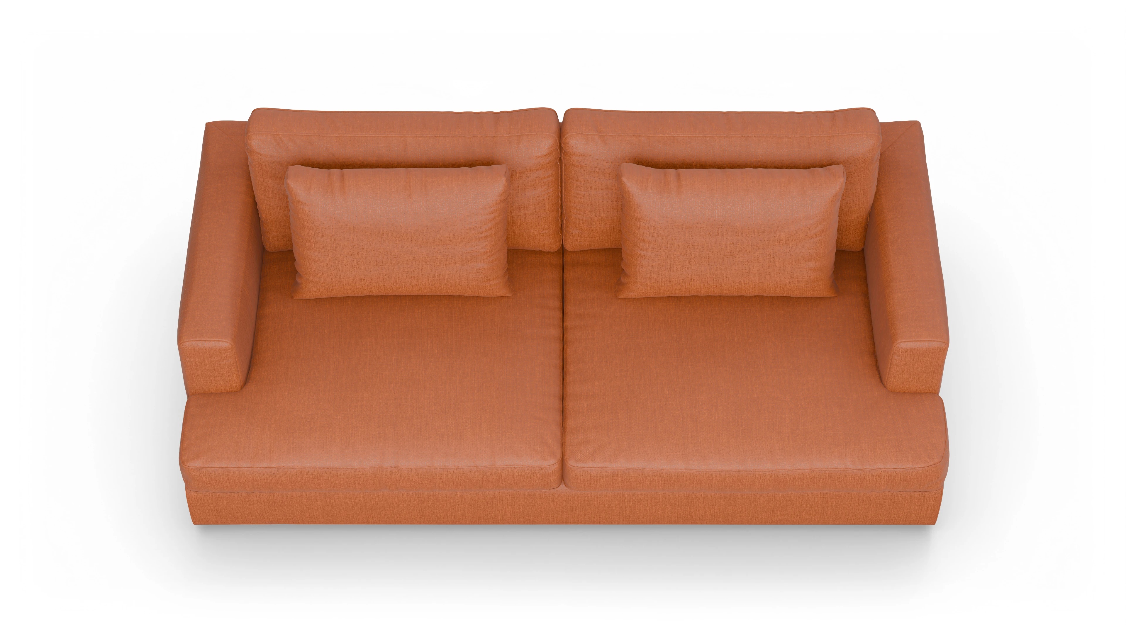 Ansicht des Produktes Sospiri 3-Sitzer in Stoff orange