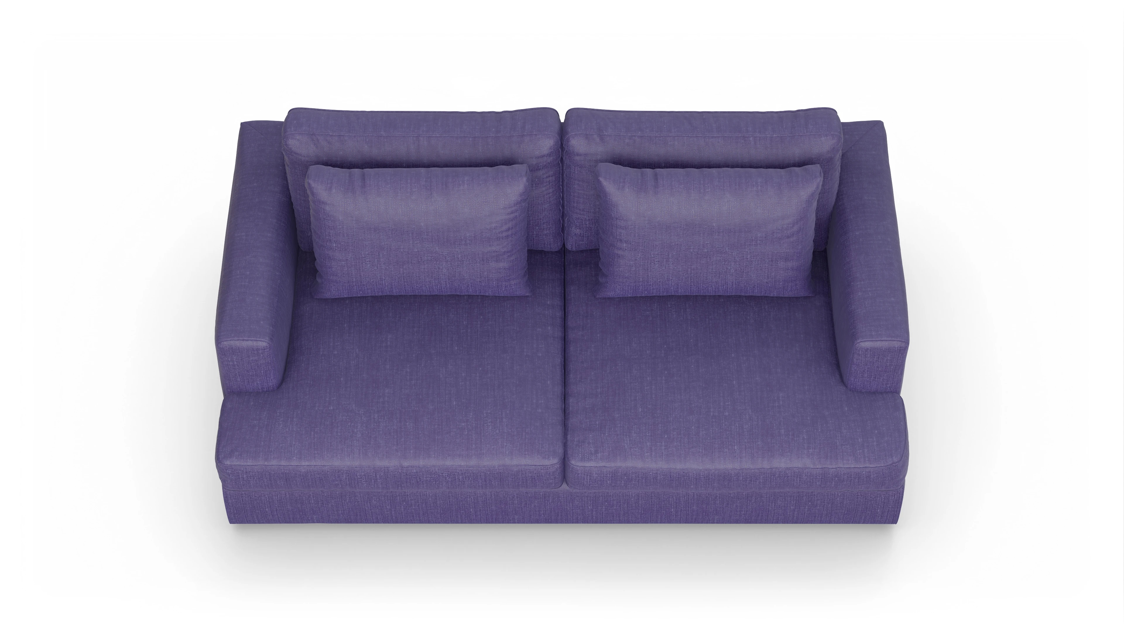 Stoffsofa Sospiri Ansicht des Produktes Sospiri 2,5-Sitzer in Stoff blau