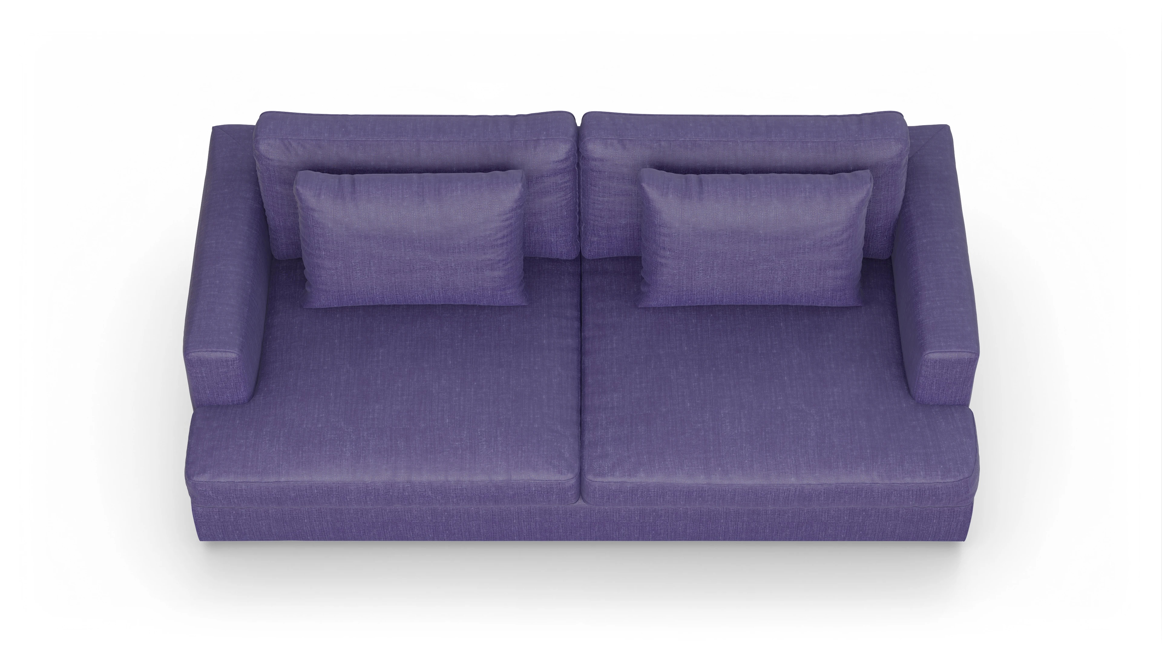 Ansicht des Produktes Sospiri 3-Sitzer in Stoff blau