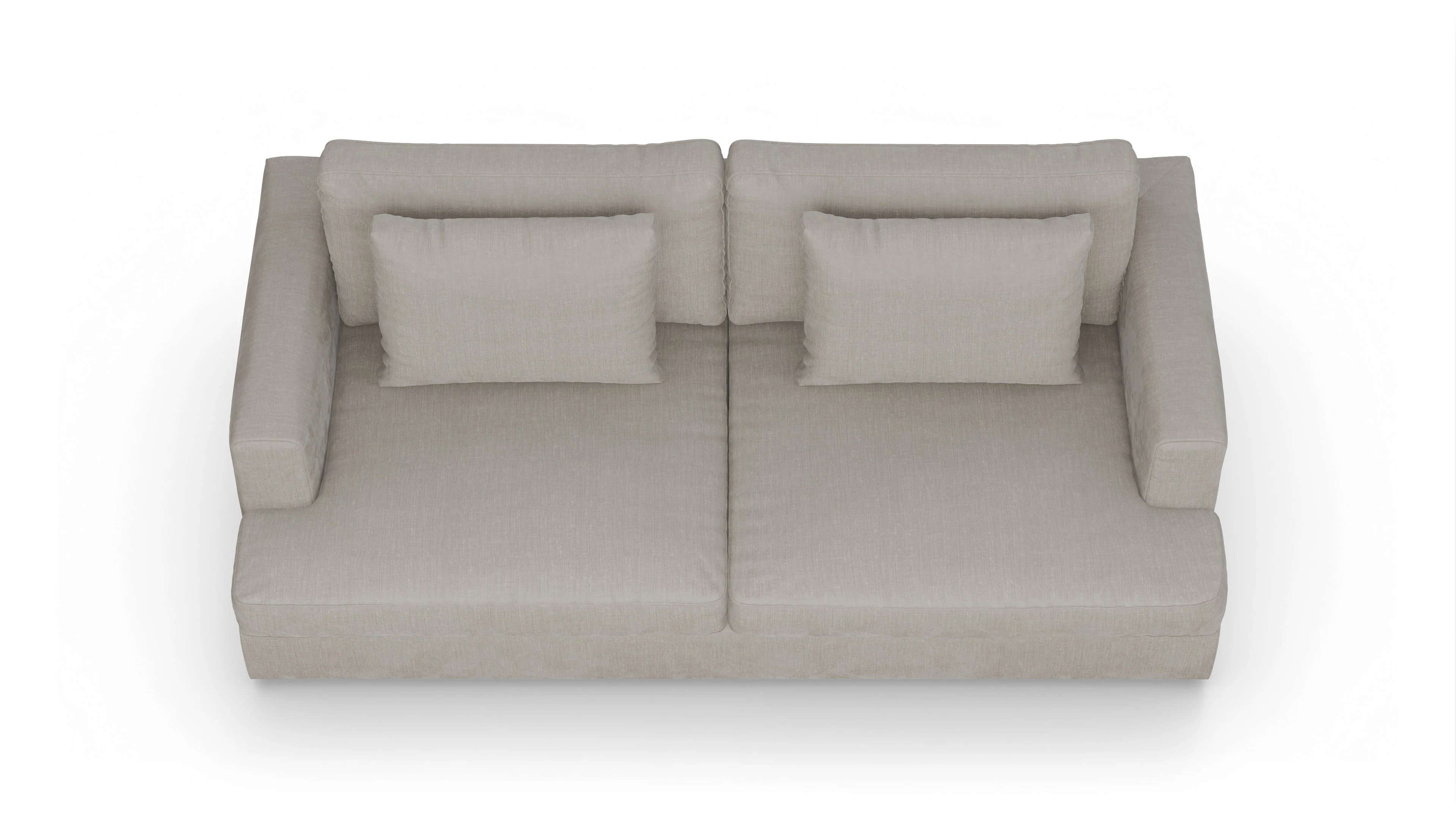 Ansicht des Produktes Sospiri 3-Sitzer in Stoff grau