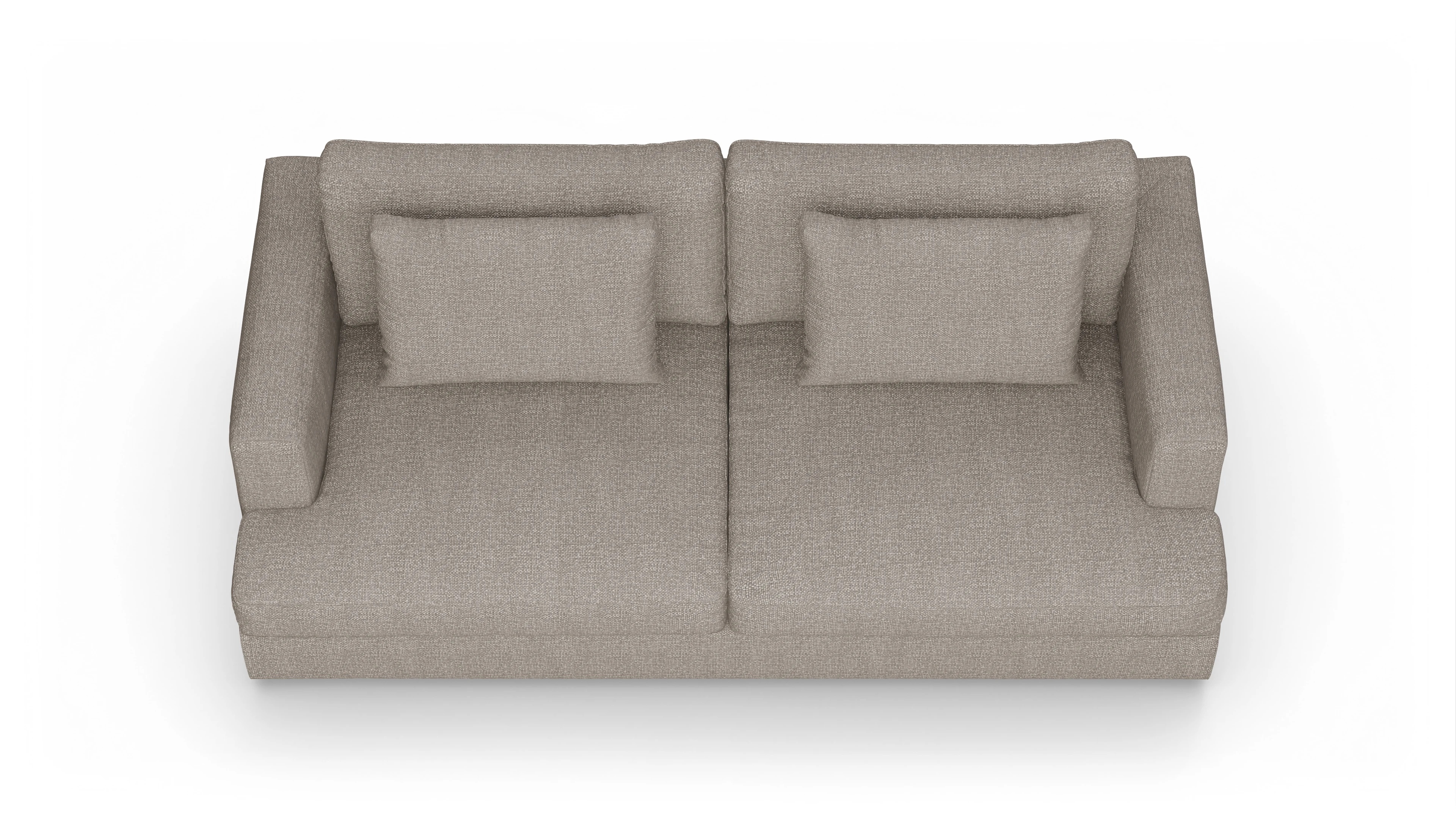 Stoffsofa Sospiri Ansicht des Produktes Sospiri 3-Sitzer in Stoff beige