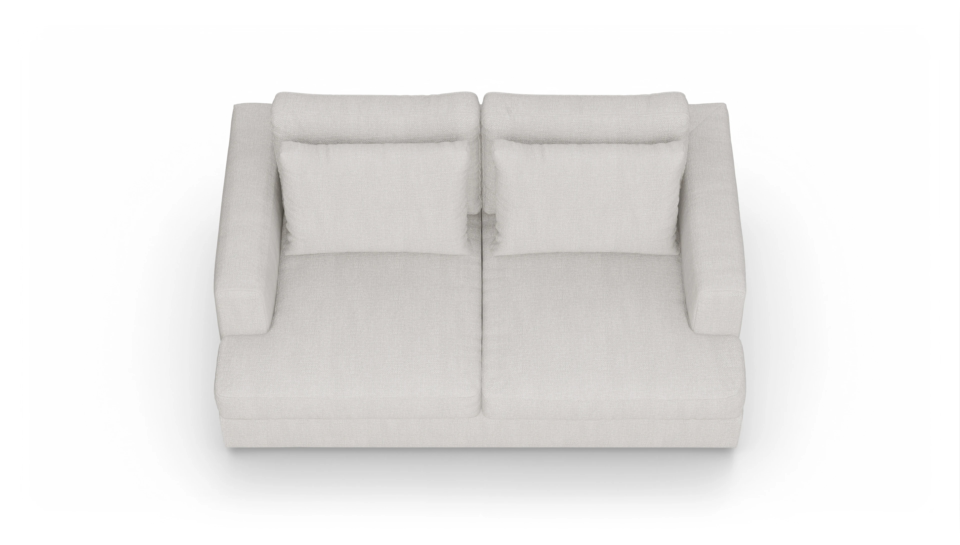 Stoffsofa Sospiri Ansicht des Produktes Sospiri 2-Sitzer in Stoff weiß