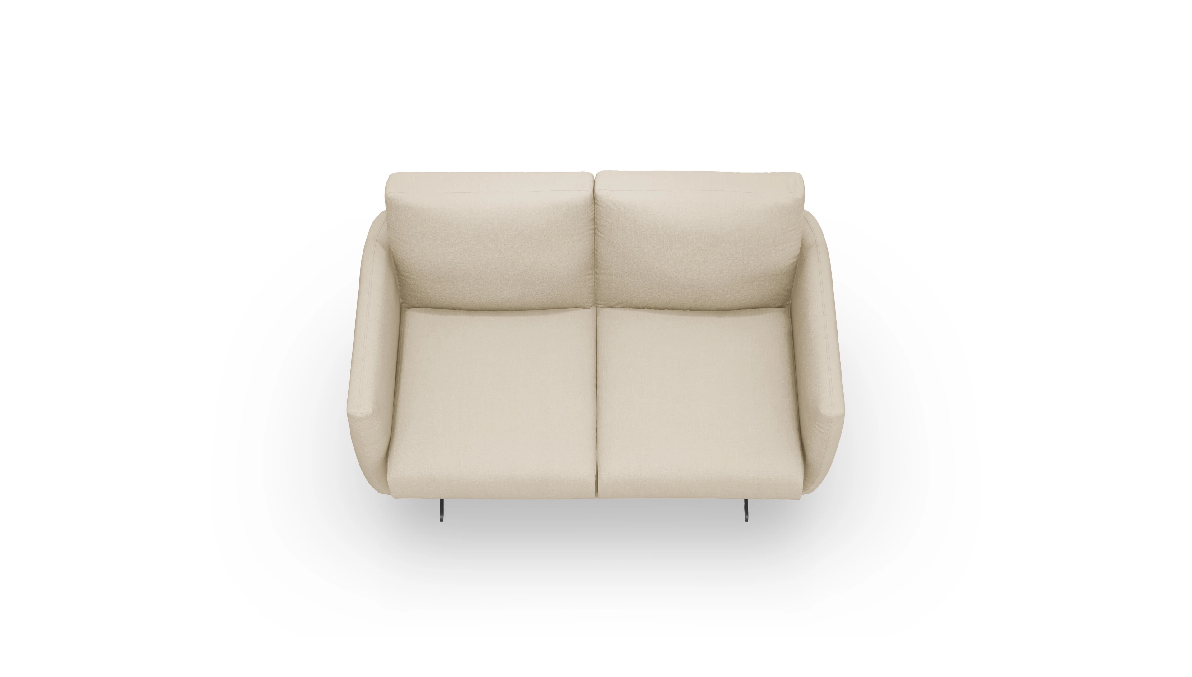 Designer-Sofa Boteri Ansicht des Produktes Boteri 2-Sitzer in Stoff beige