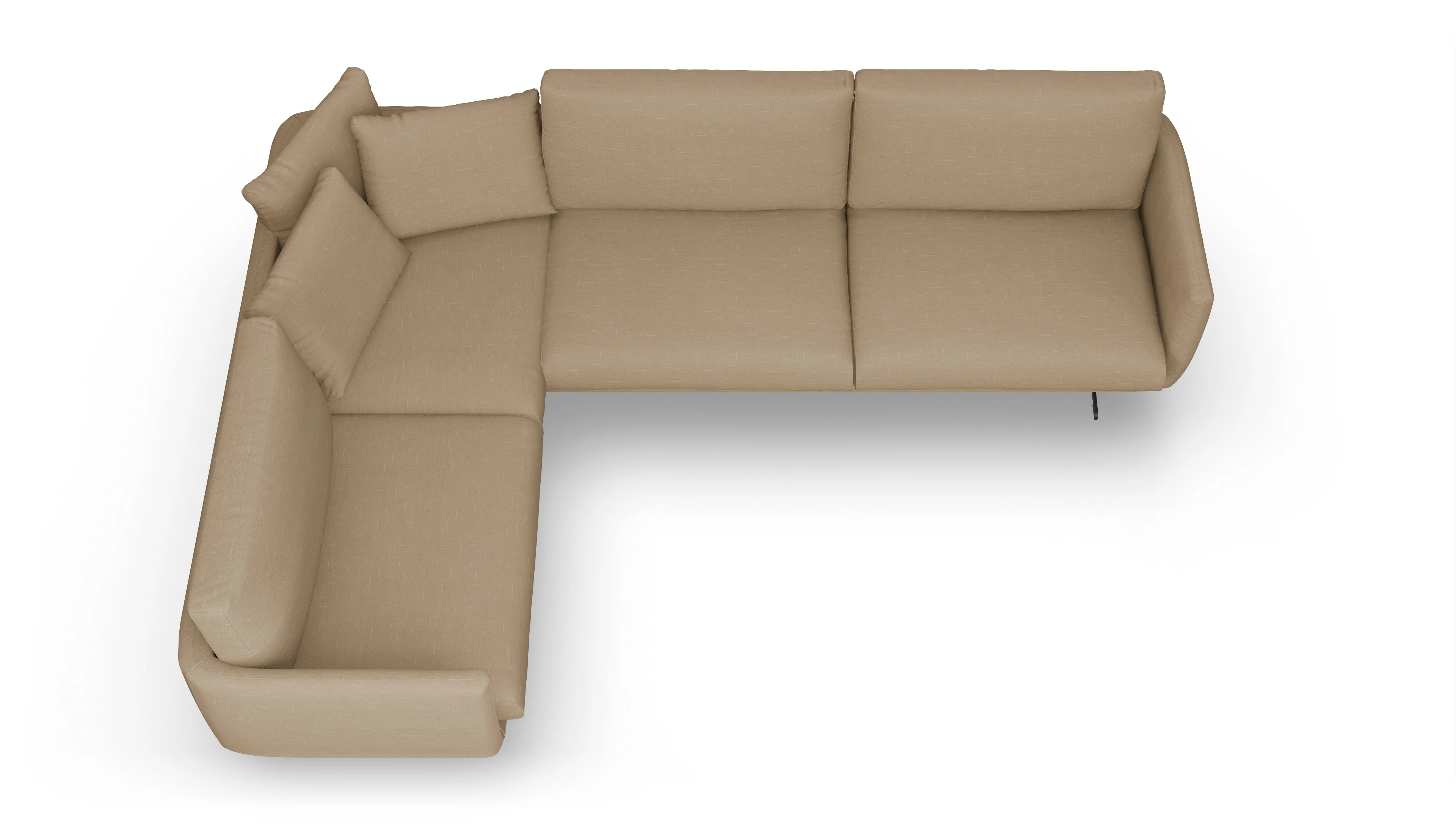 Ansicht des Produktes Boteri Ecksofa Links in Stoff braun