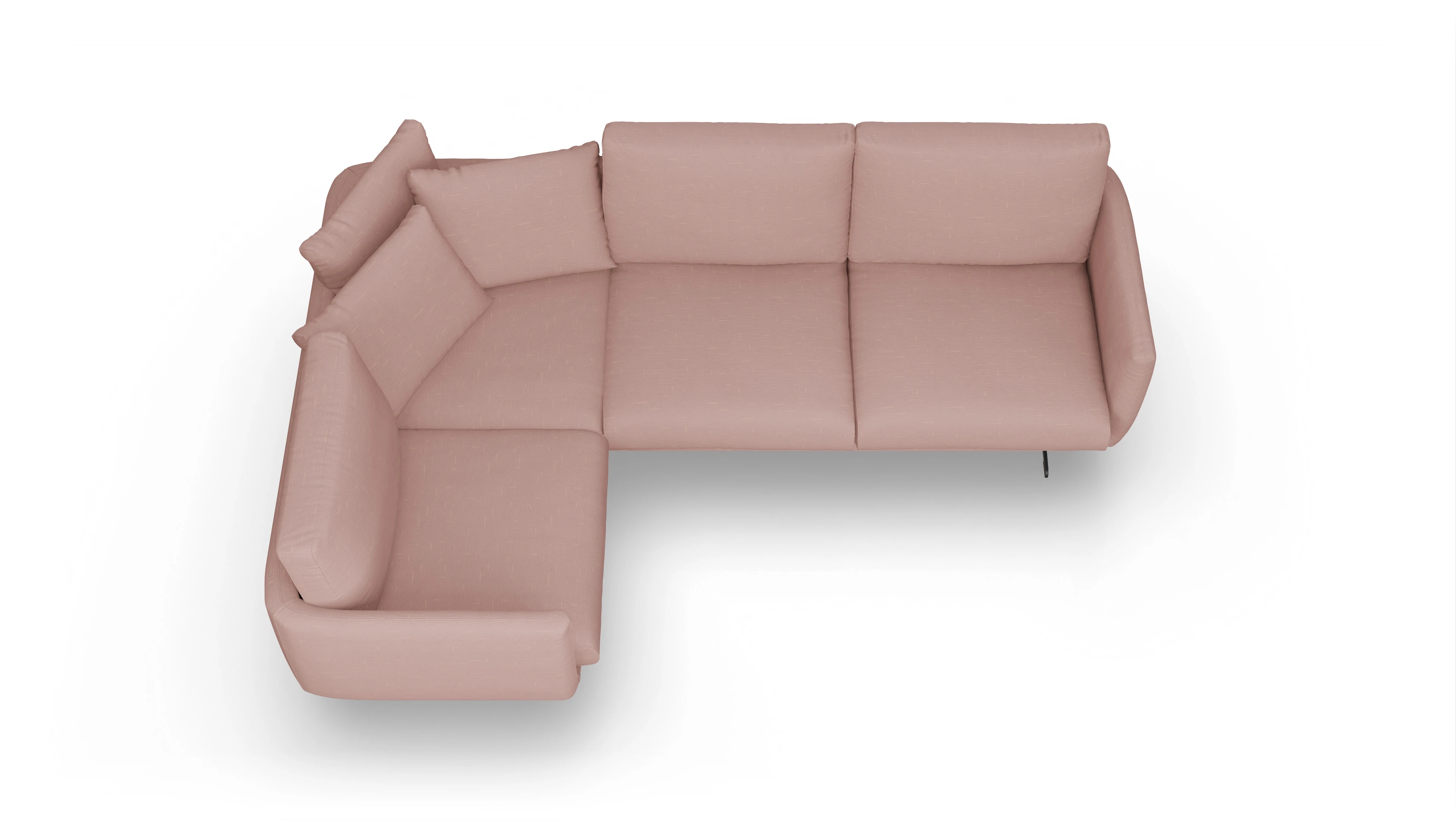 Ansicht des Produktes Boteri Ecksofa Links in Stoff rot