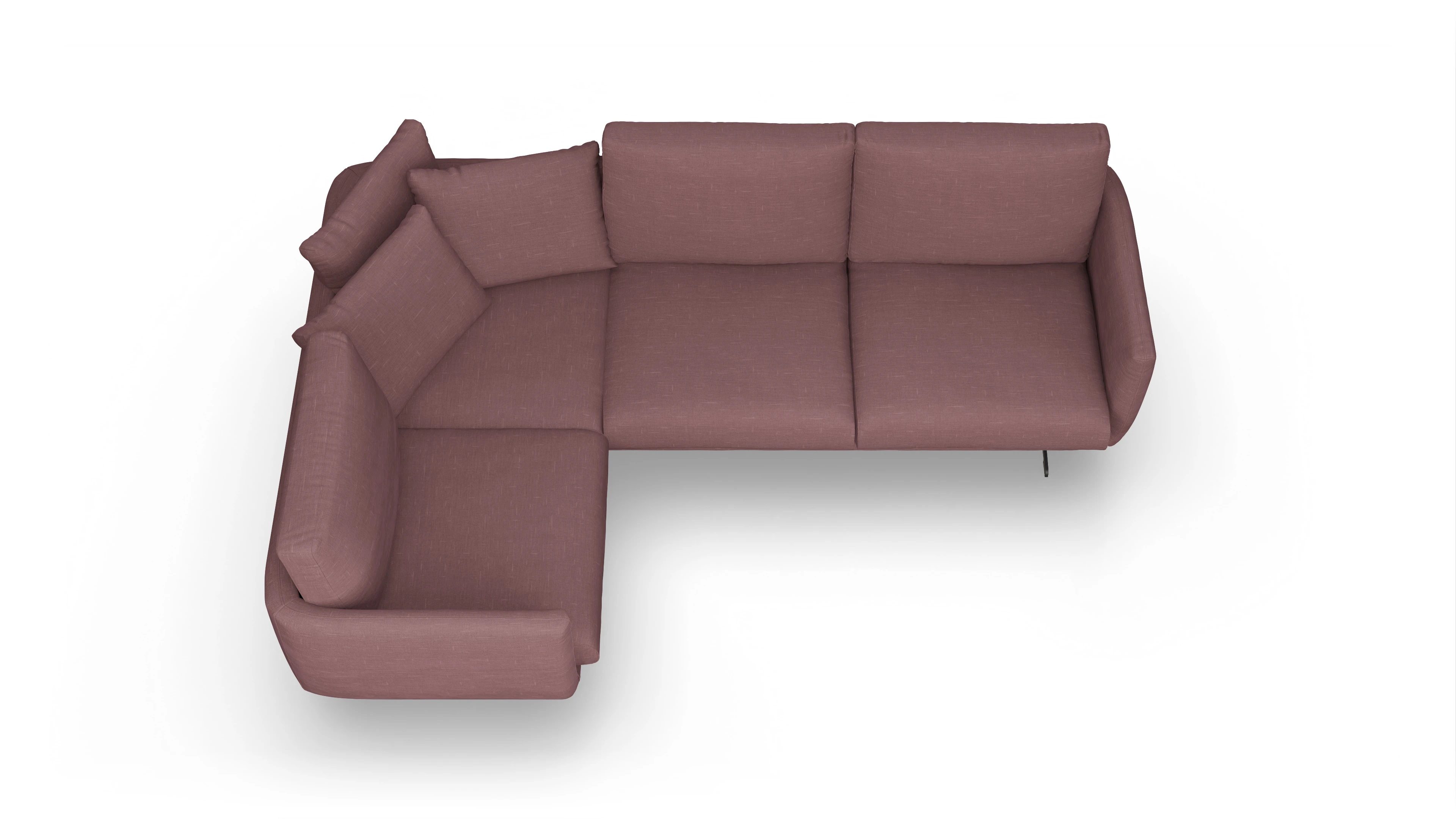 Ansicht des Produktes Boteri Ecksofa Links in Stoff rot