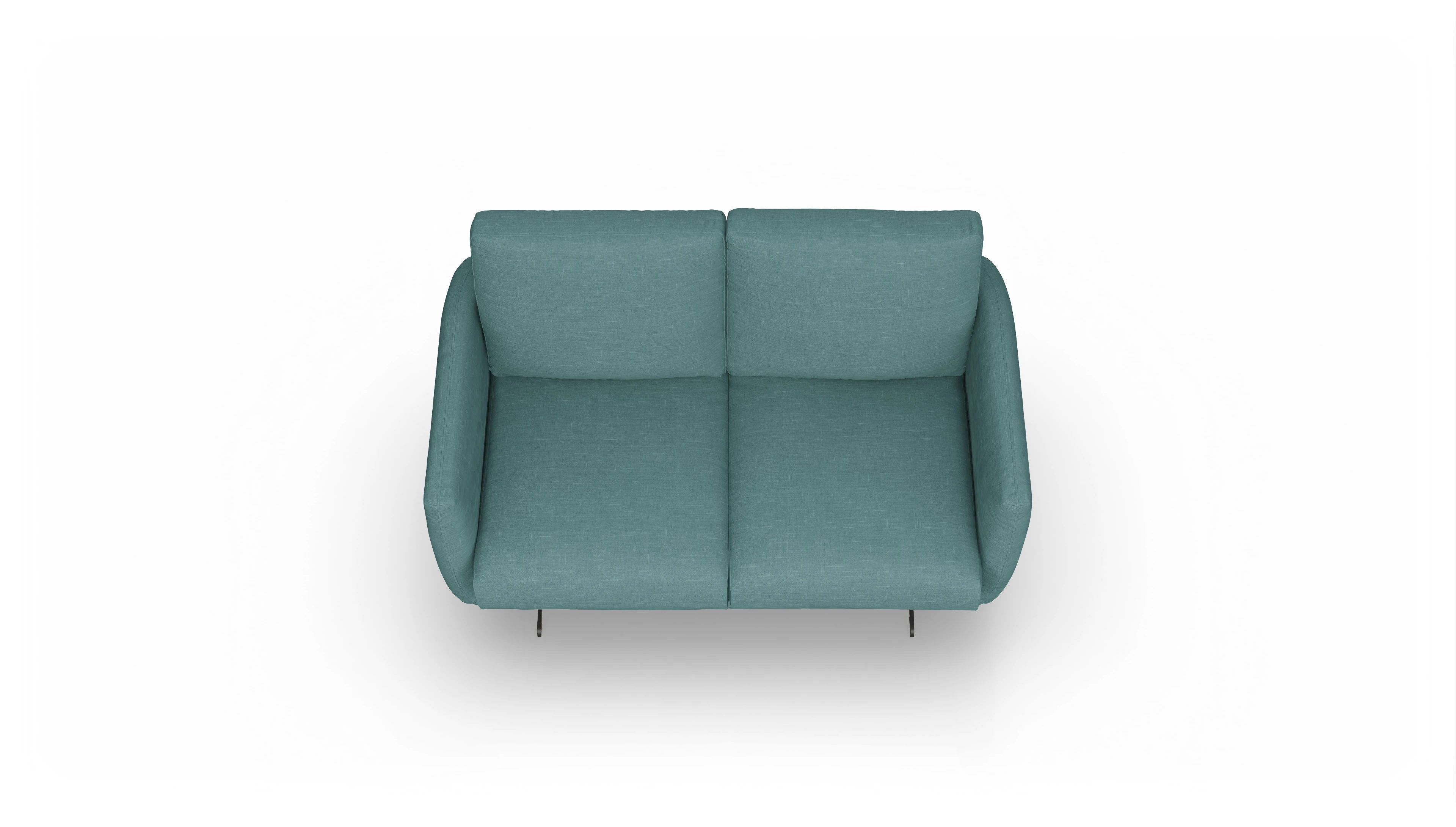 Designer-Sofa Boteri Ansicht des Produktes Boteri 2-Sitzer in Stoff grün