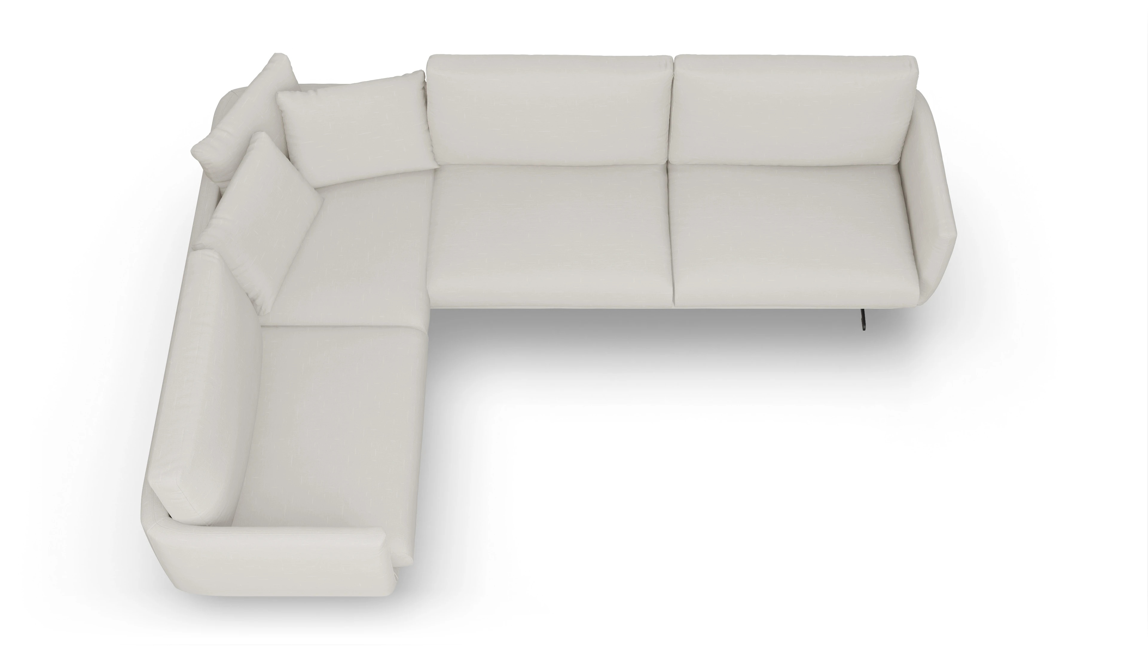 Ansicht des Produktes Boteri Ecksofa Links in Stoff weiß