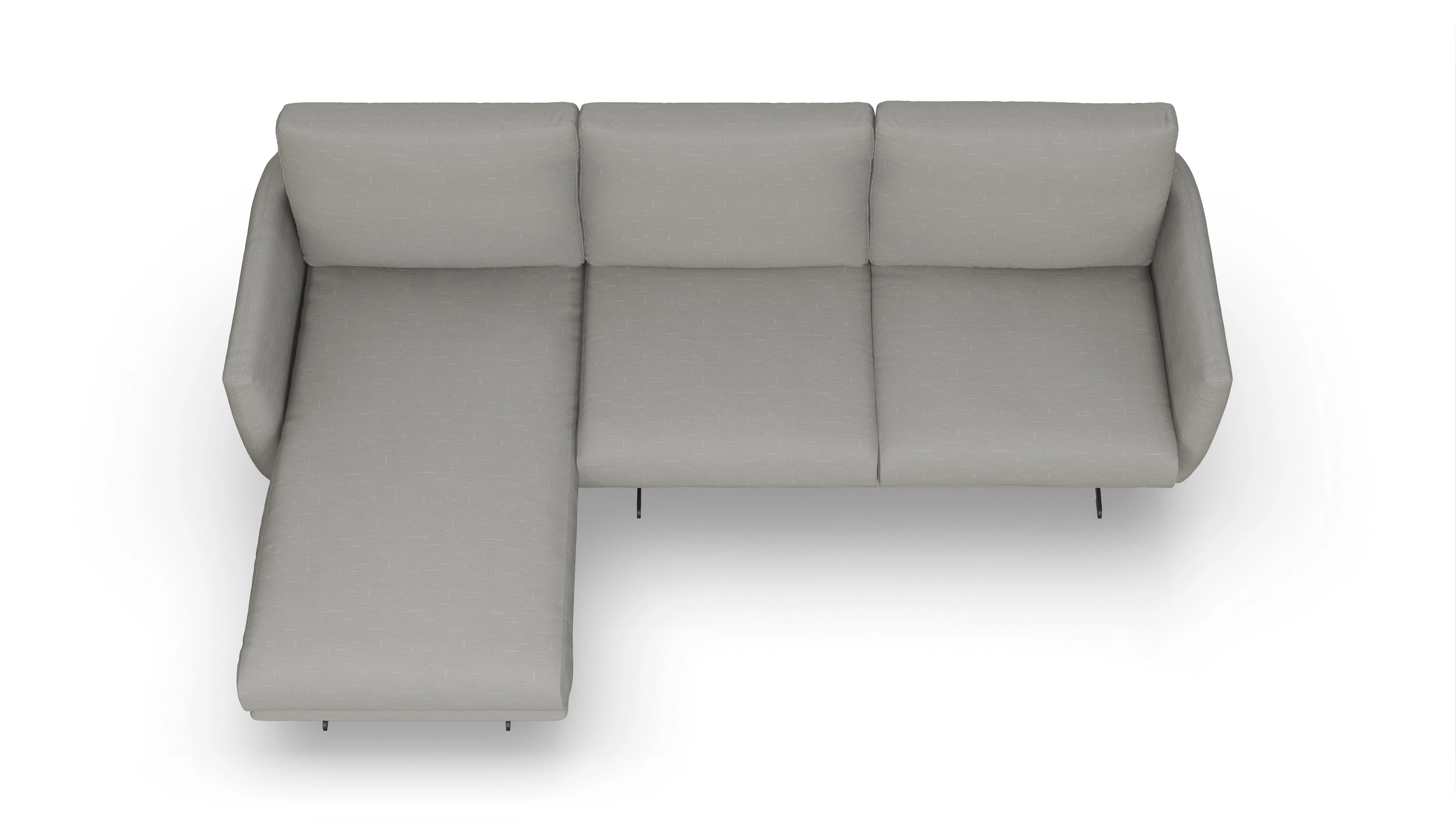 Ansicht des Produktes Boteri Sofa mit Rec links in Stoff grau
