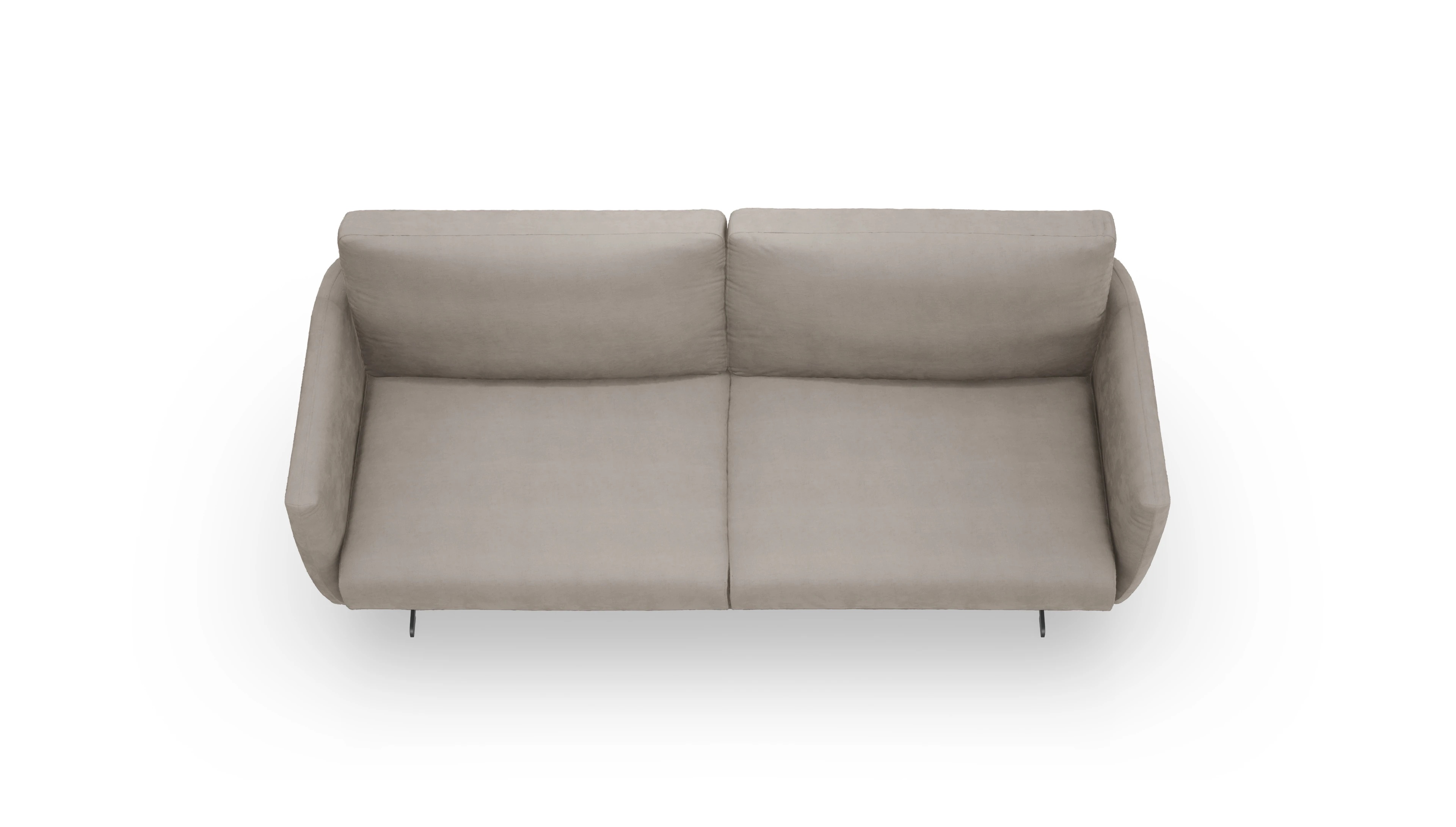 Designer-Sofa Boteri Ansicht des Produktes Boteri 3-Sitzer in Samt braun
