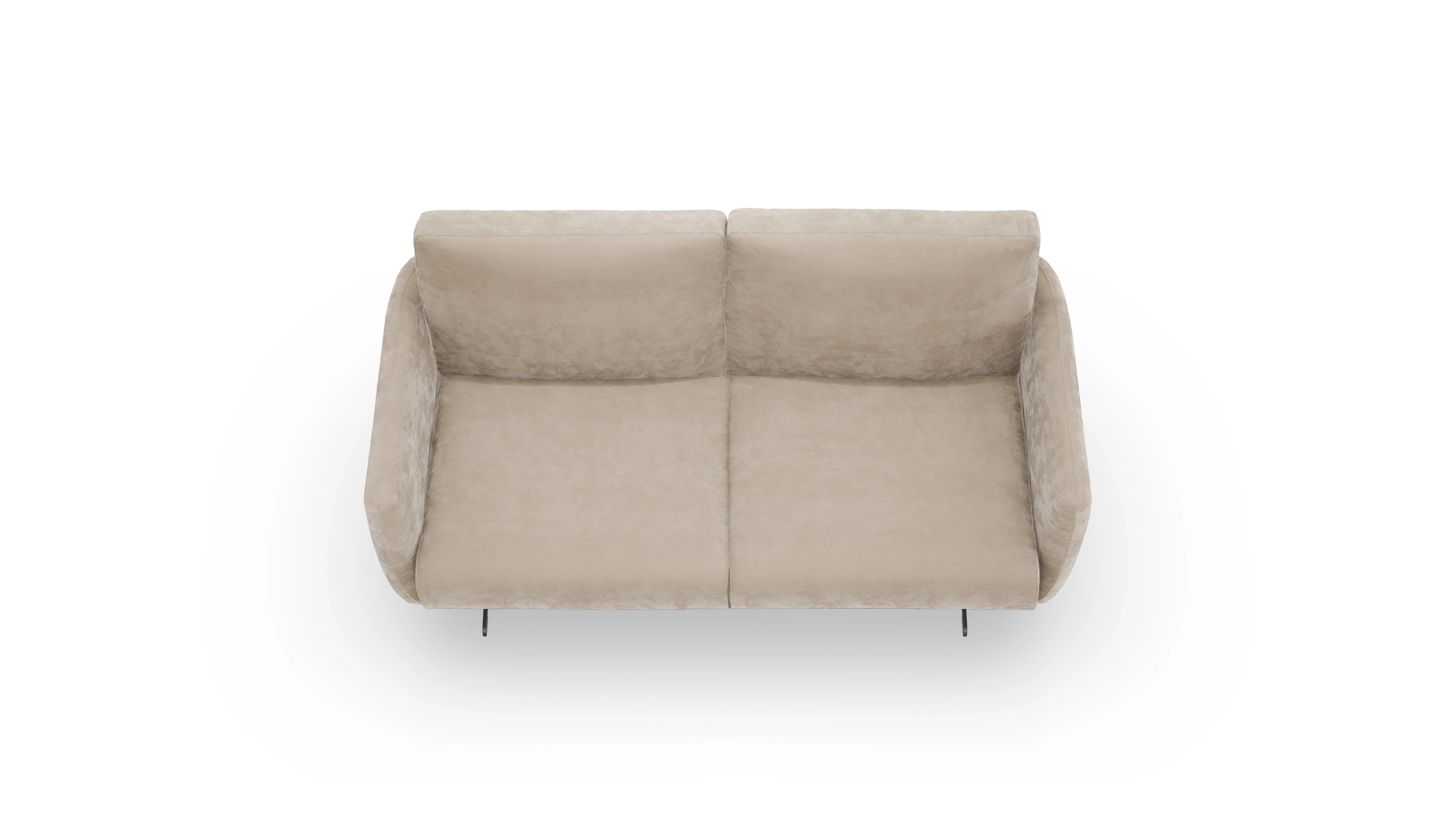 Designer-Sofa Boteri Ansicht des Produktes Boteri 2,5-Sitzer in Samt beige
