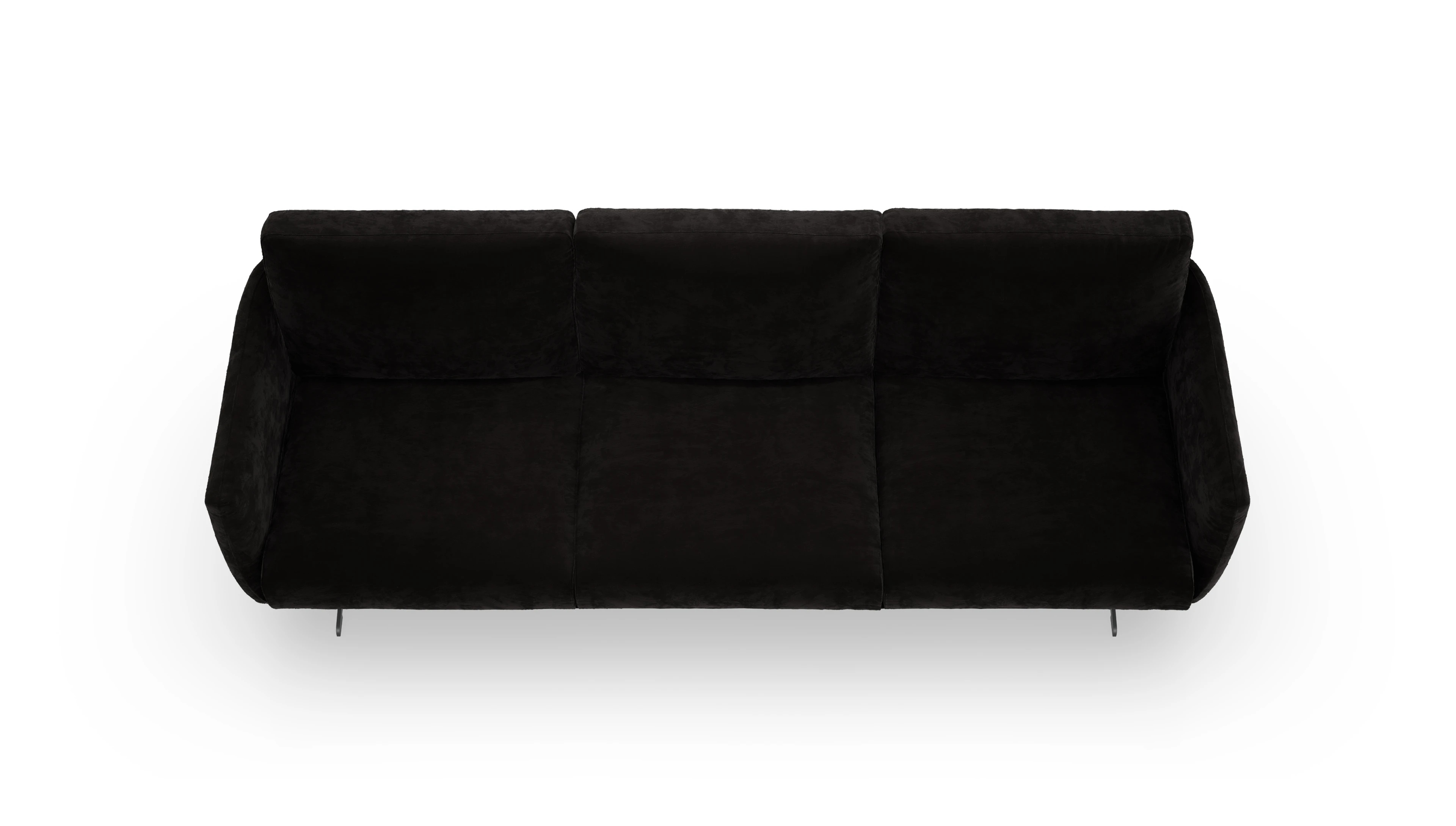 Designer-Sofa Boteri Ansicht des Produktes Boteri 4-Sitzer in Samt braun