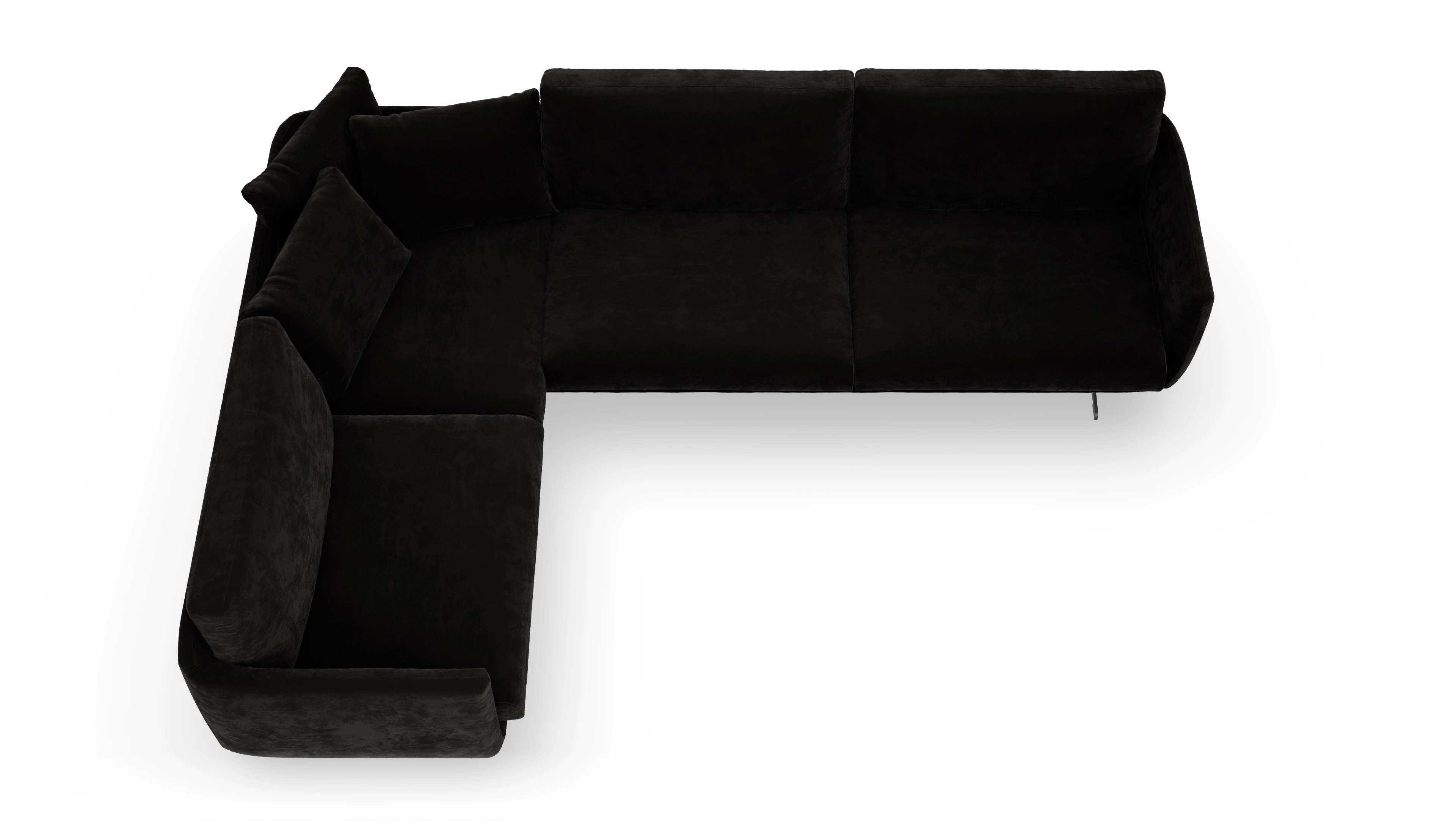 Ansicht des Produktes Boteri Ecksofa Links in Samt braun