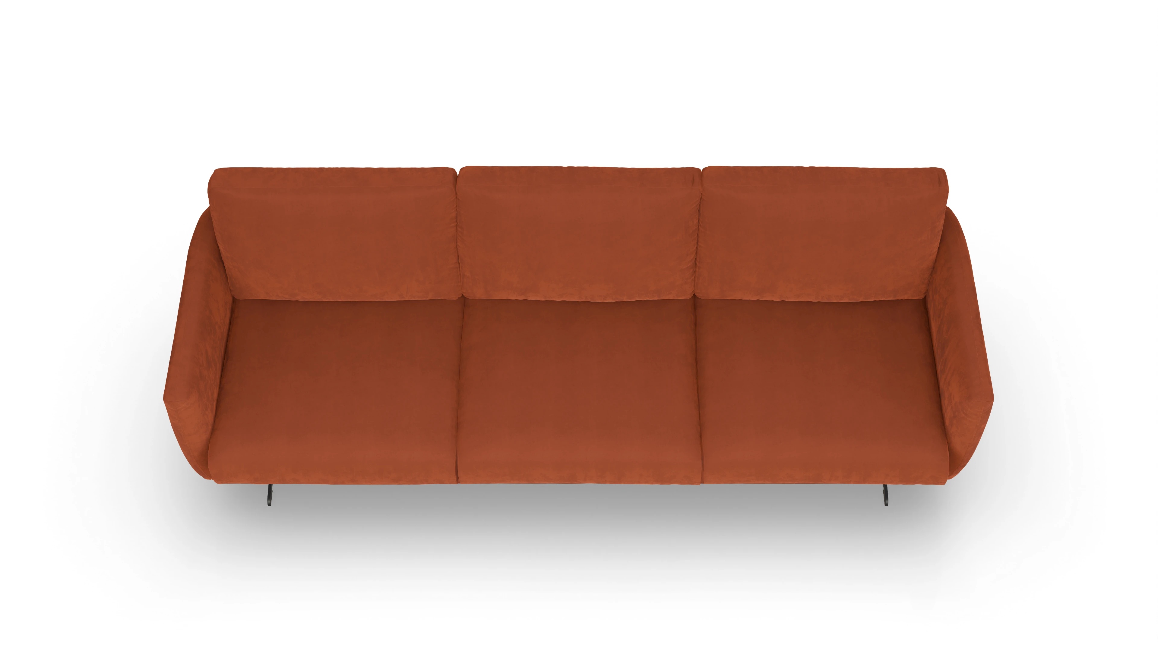 Ansicht des Produktes Boteri 4-Sitzer in Samt orange