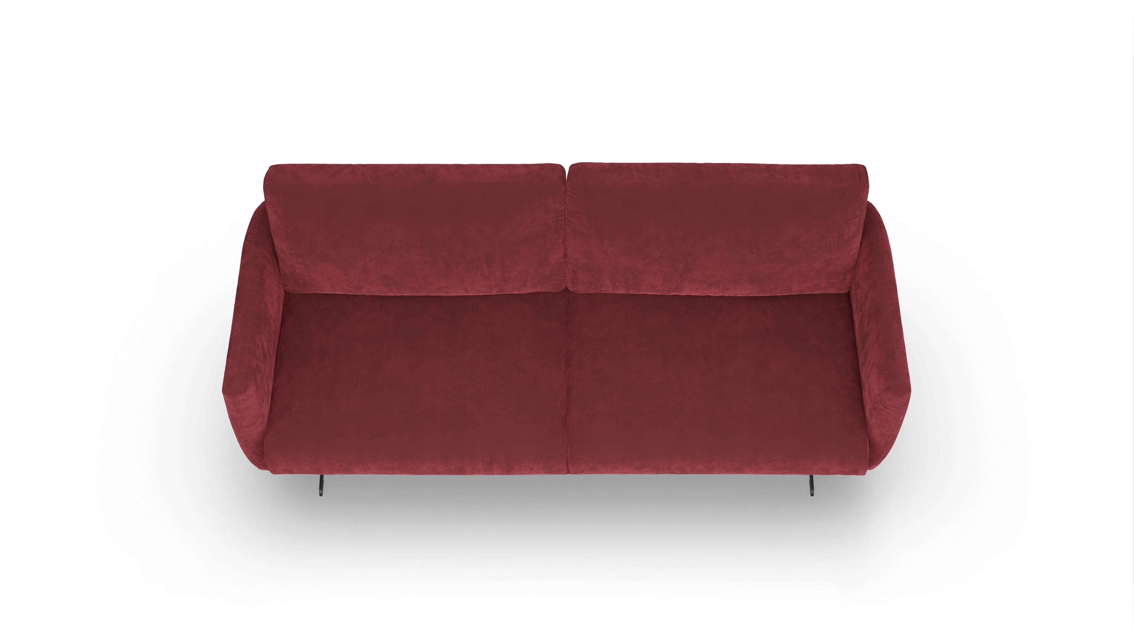 Ansicht des Produktes Boteri 3-Sitzer in Samt rot