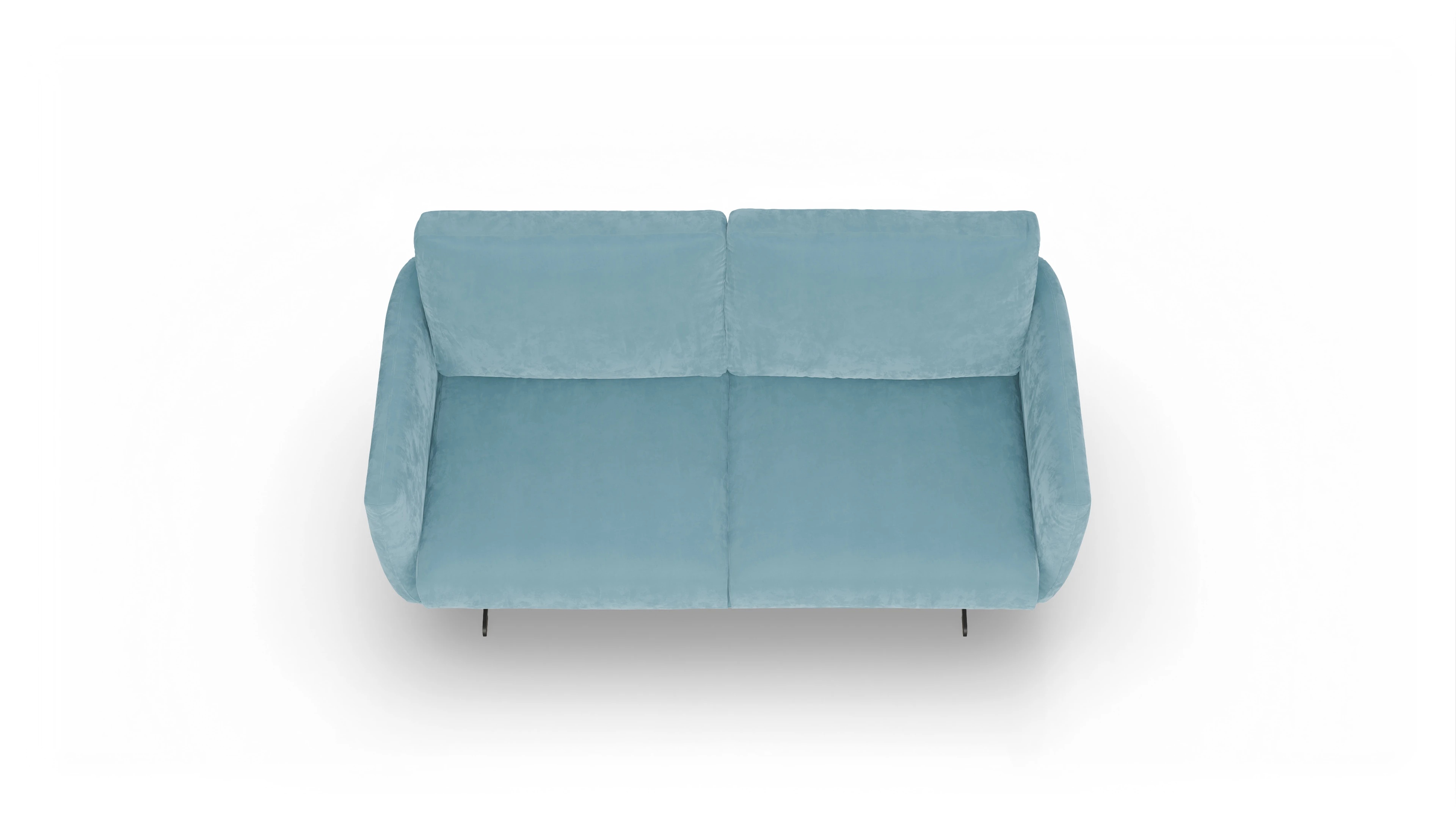 Ansicht des Produktes Boteri 2,5-Sitzer in Samt blau