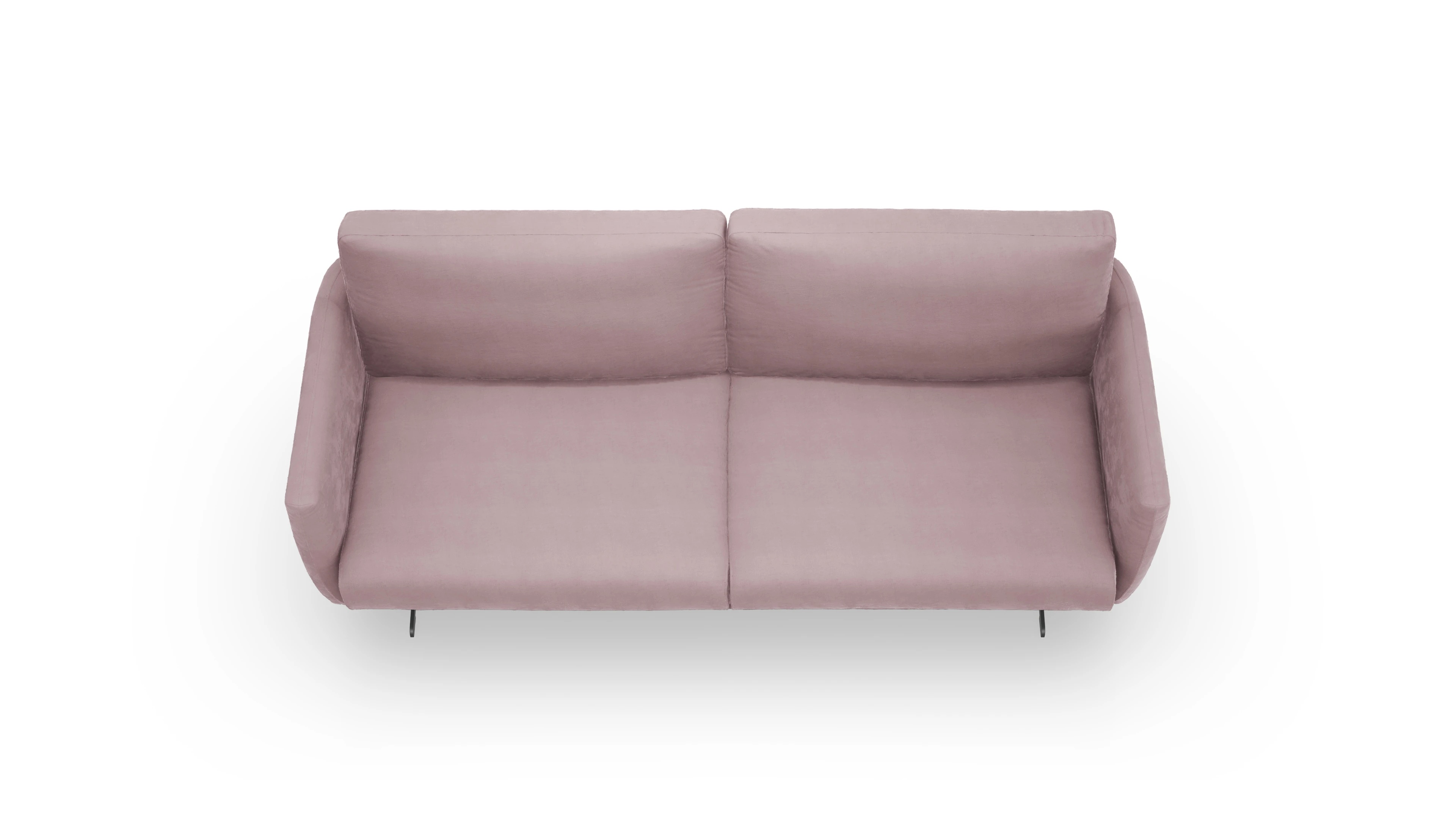 Designer-Sofa Boteri Ansicht des Produktes Boteri 3-Sitzer in Samt rot
