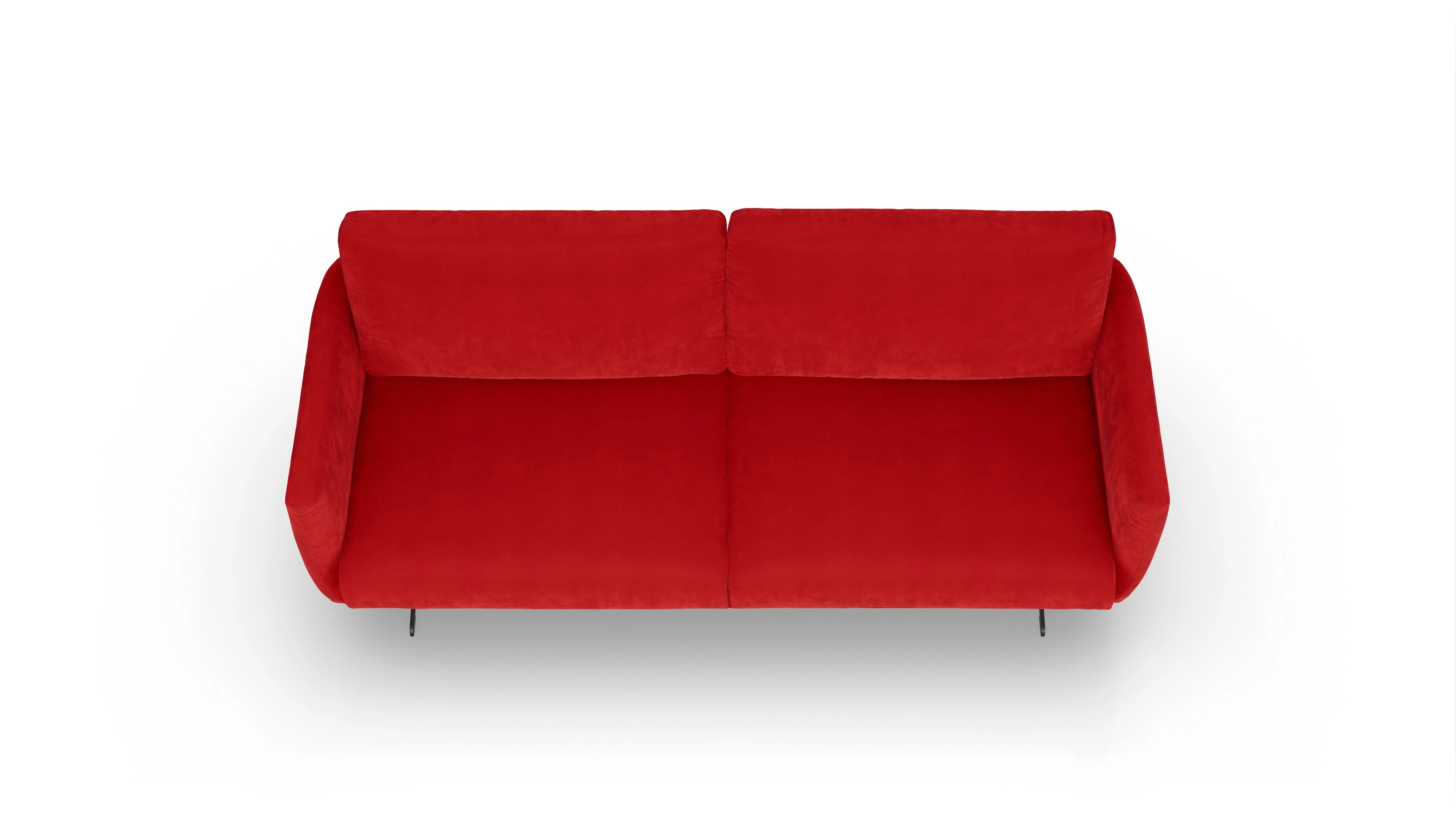 Ansicht des Produktes Boteri 3-Sitzer in Samt rot