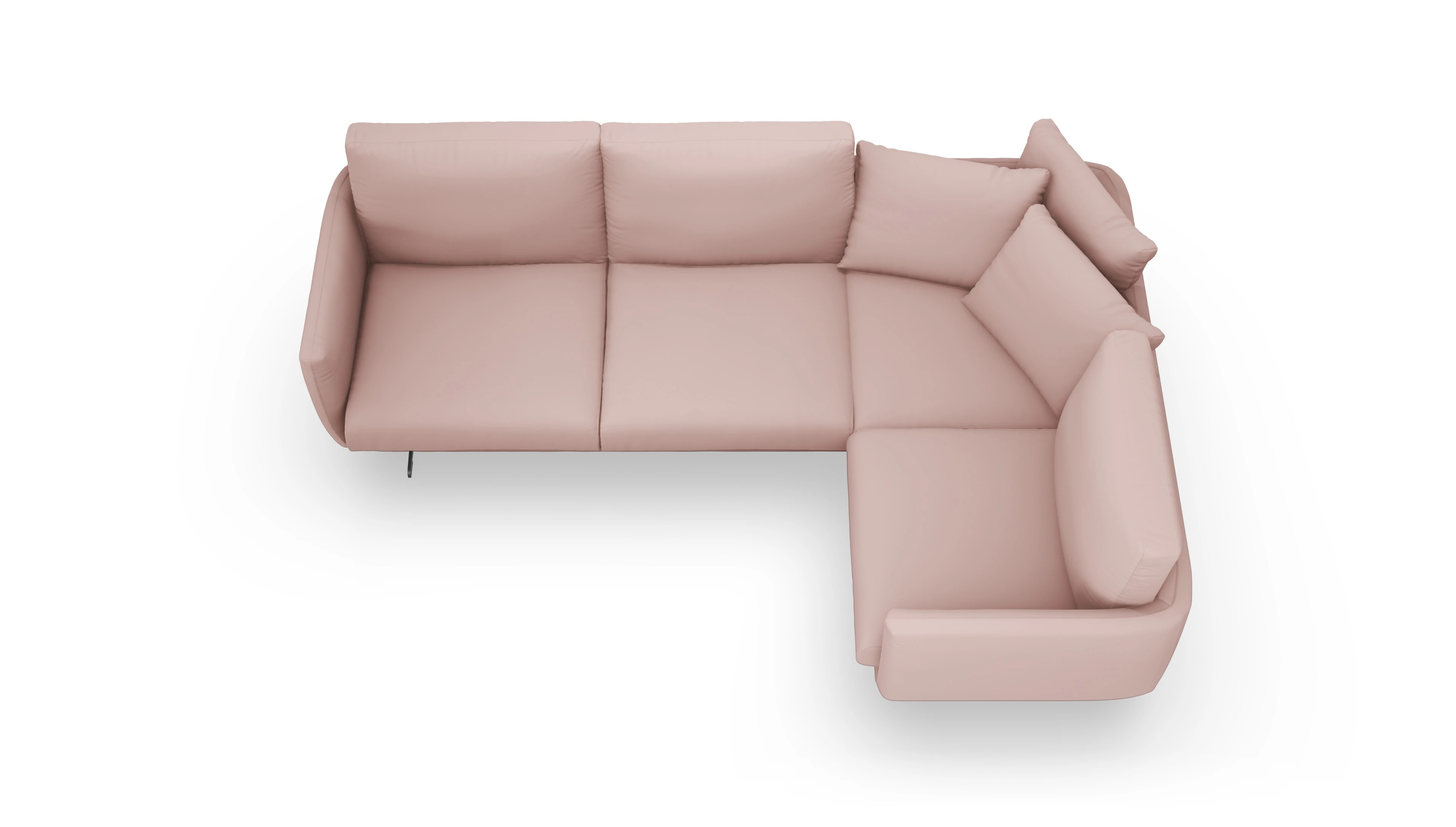 Ansicht des Produktes Boteri Ecksofa Rechts in Samt rot
