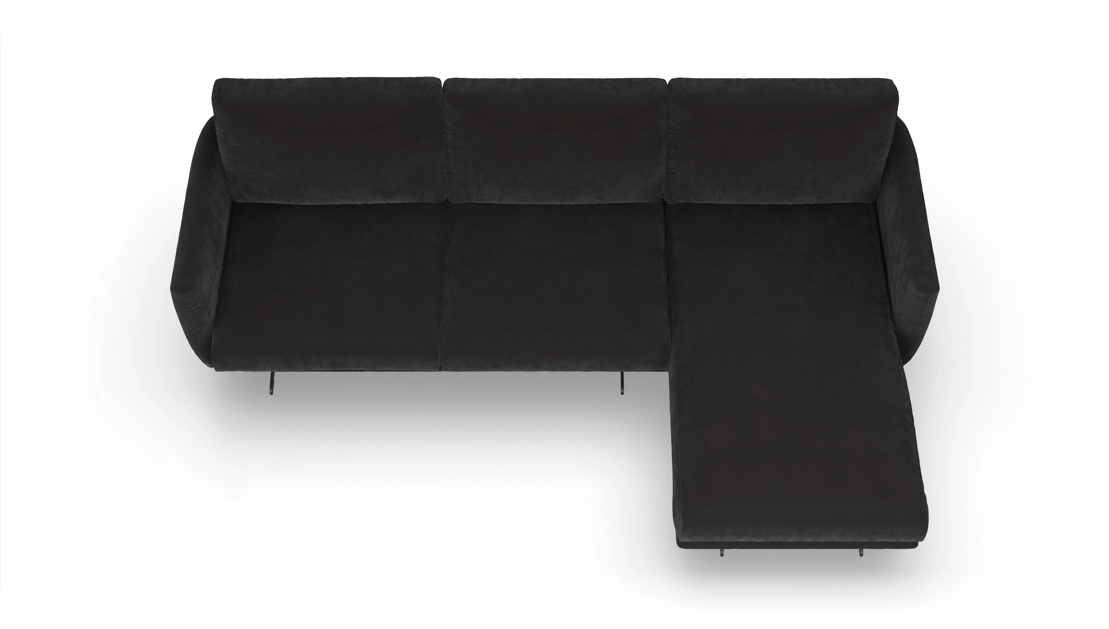 Ansicht des Produktes Boteri Sofa mit Rec rechts in Samt grau