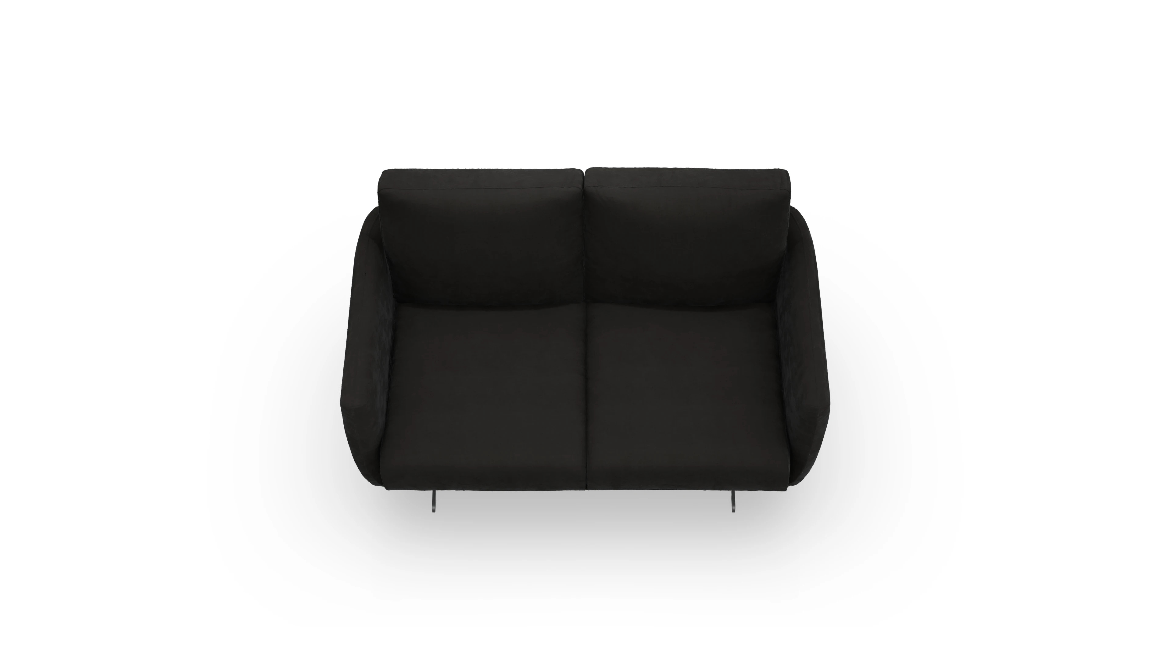 Designer-Sofa Boteri Ansicht des Produktes Boteri 2-Sitzer in Samt schwarz