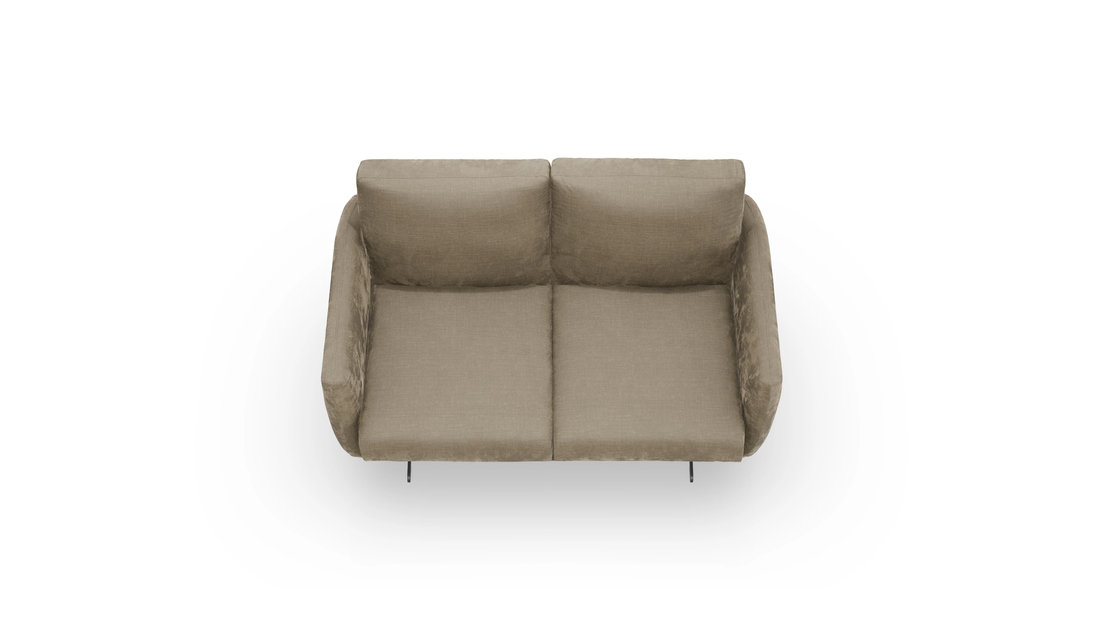 Designer-Sofa Boteri Ansicht des Produktes Boteri 2-Sitzer in Stoff beige