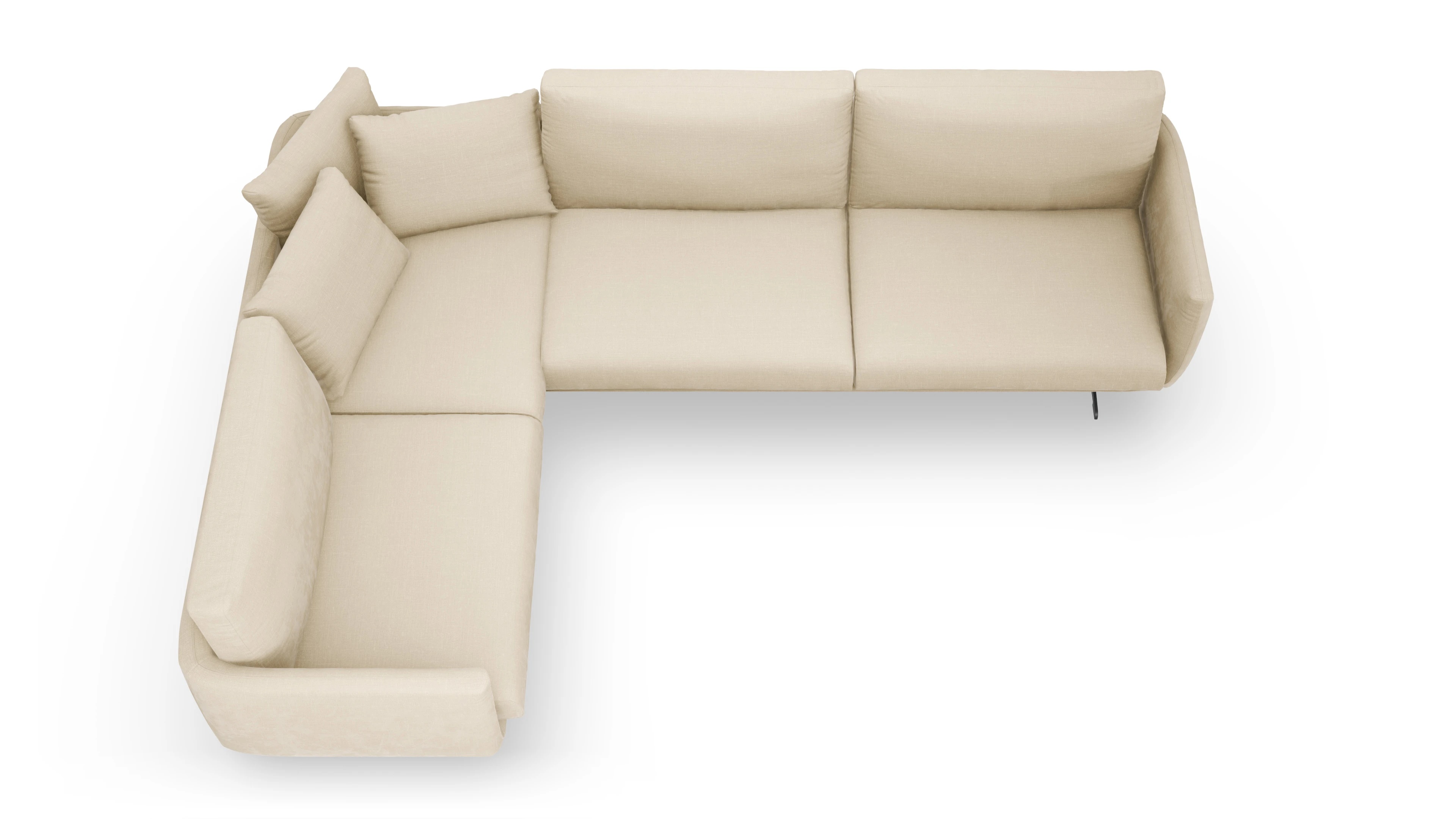 Ansicht des Produktes Boteri Ecksofa Links in Stoff weiß