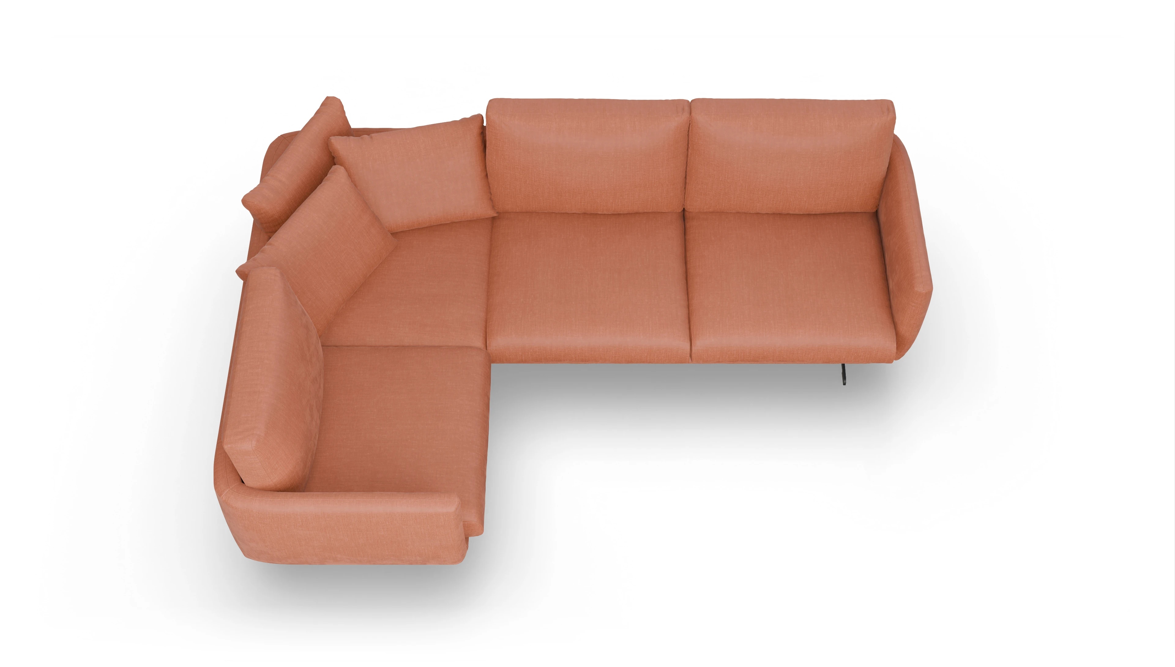 Ansicht des Produktes Boteri Ecksofa Links in Stoff orange