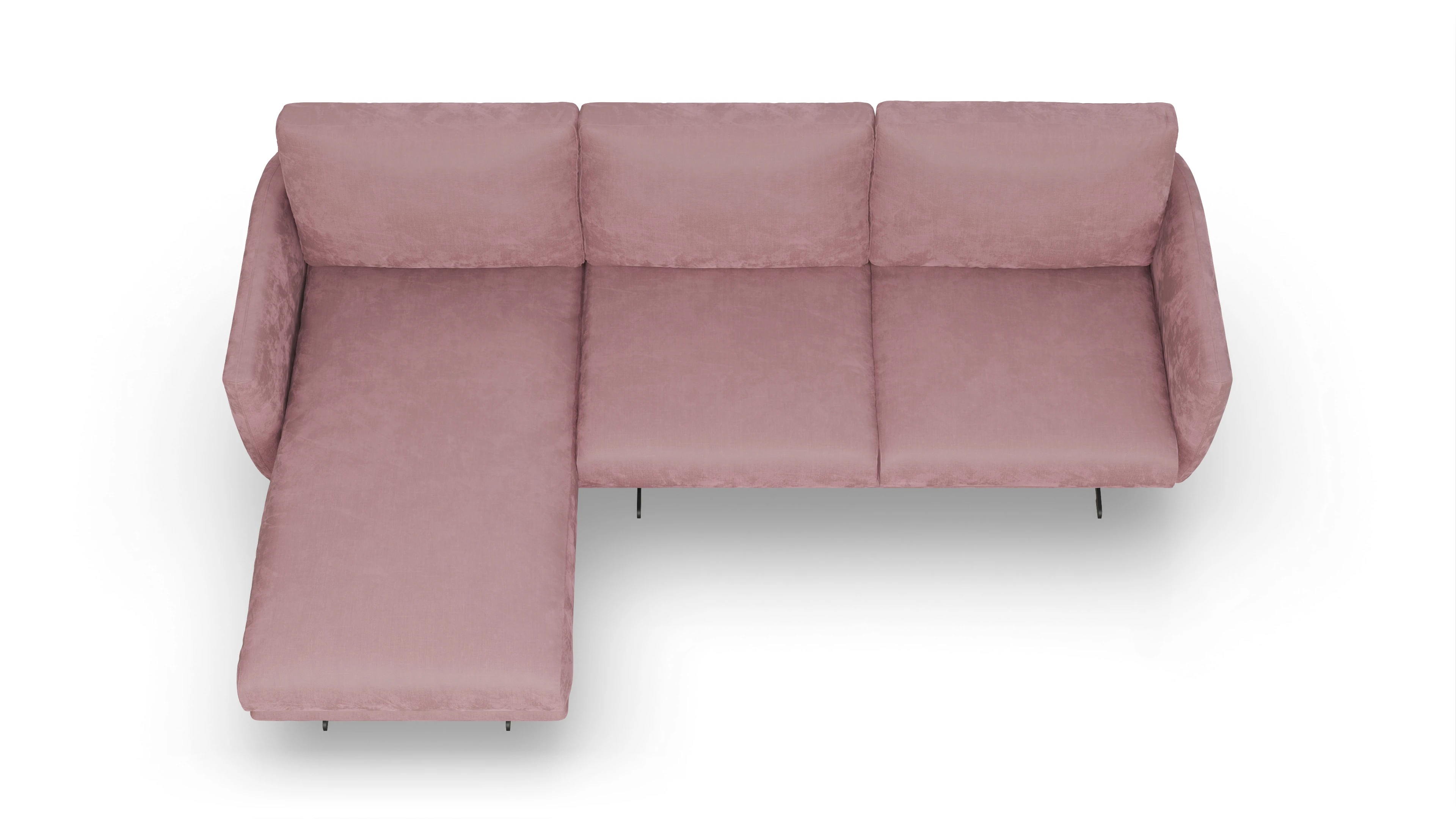 Ansicht des Produktes Boteri Sofa mit Rec links in Stoff rot
