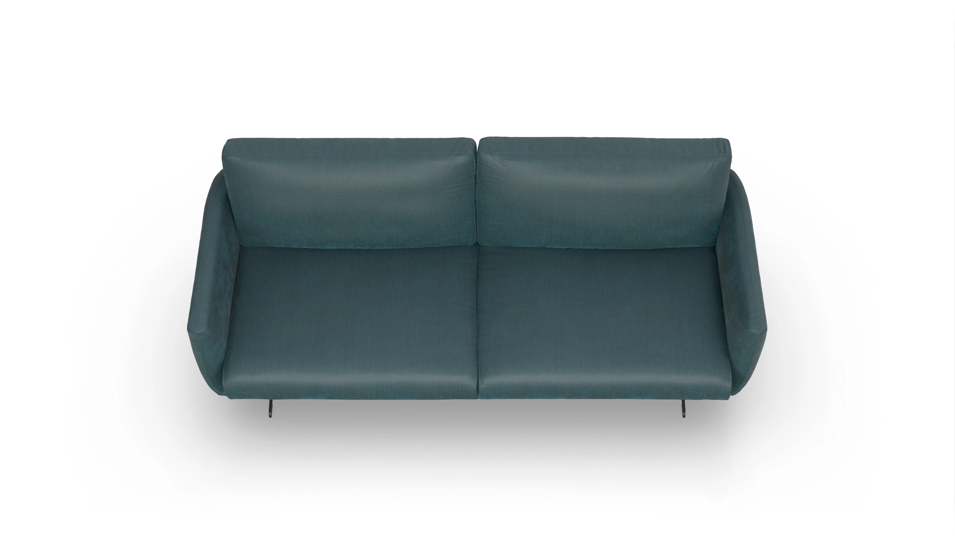 Designer-Sofa Boteri Ansicht des Produktes Boteri 3-Sitzer in Stoff grün