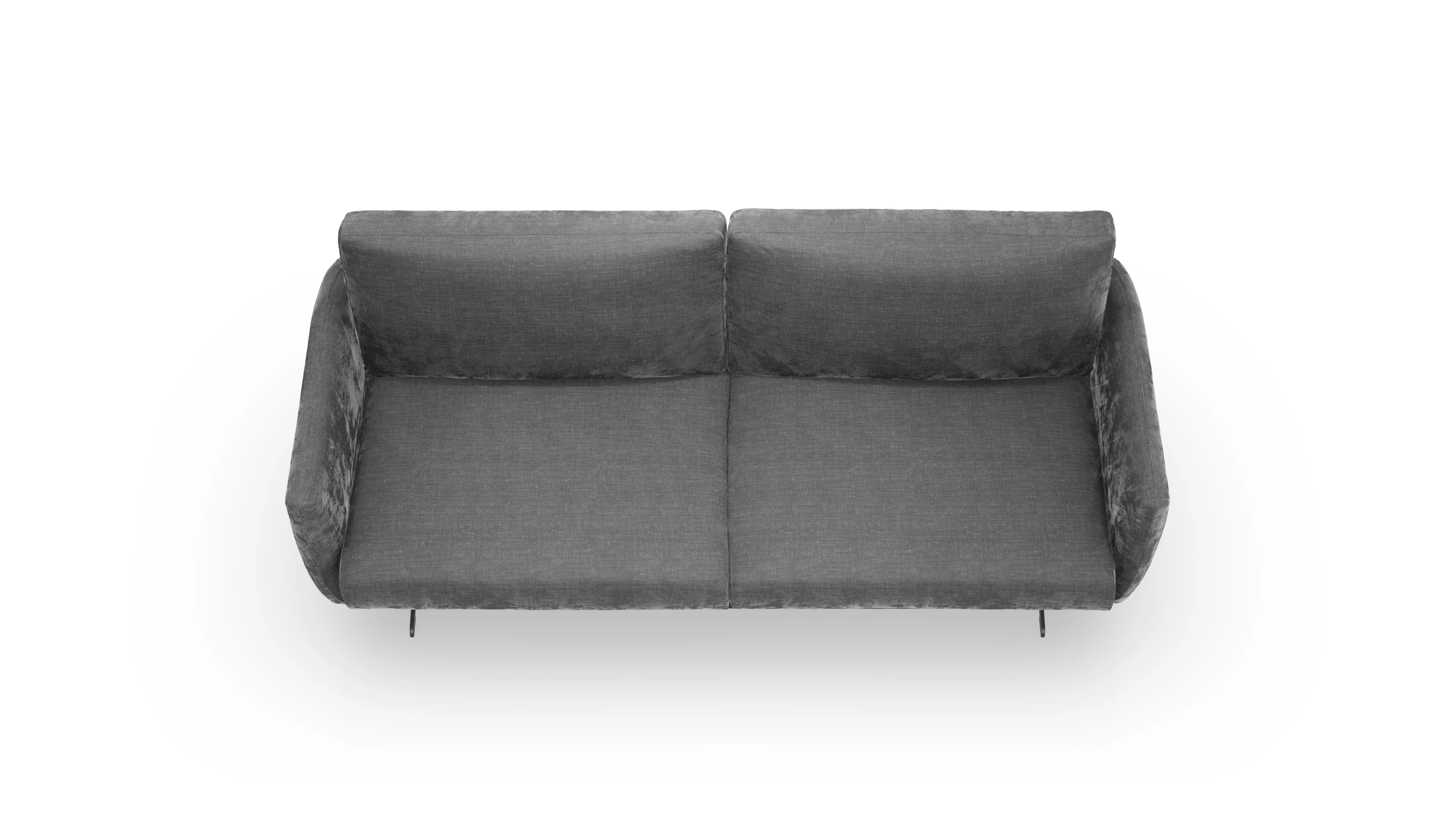 Designer-Sofa Boteri Ansicht des Produktes Boteri 3-Sitzer in Stoff grau