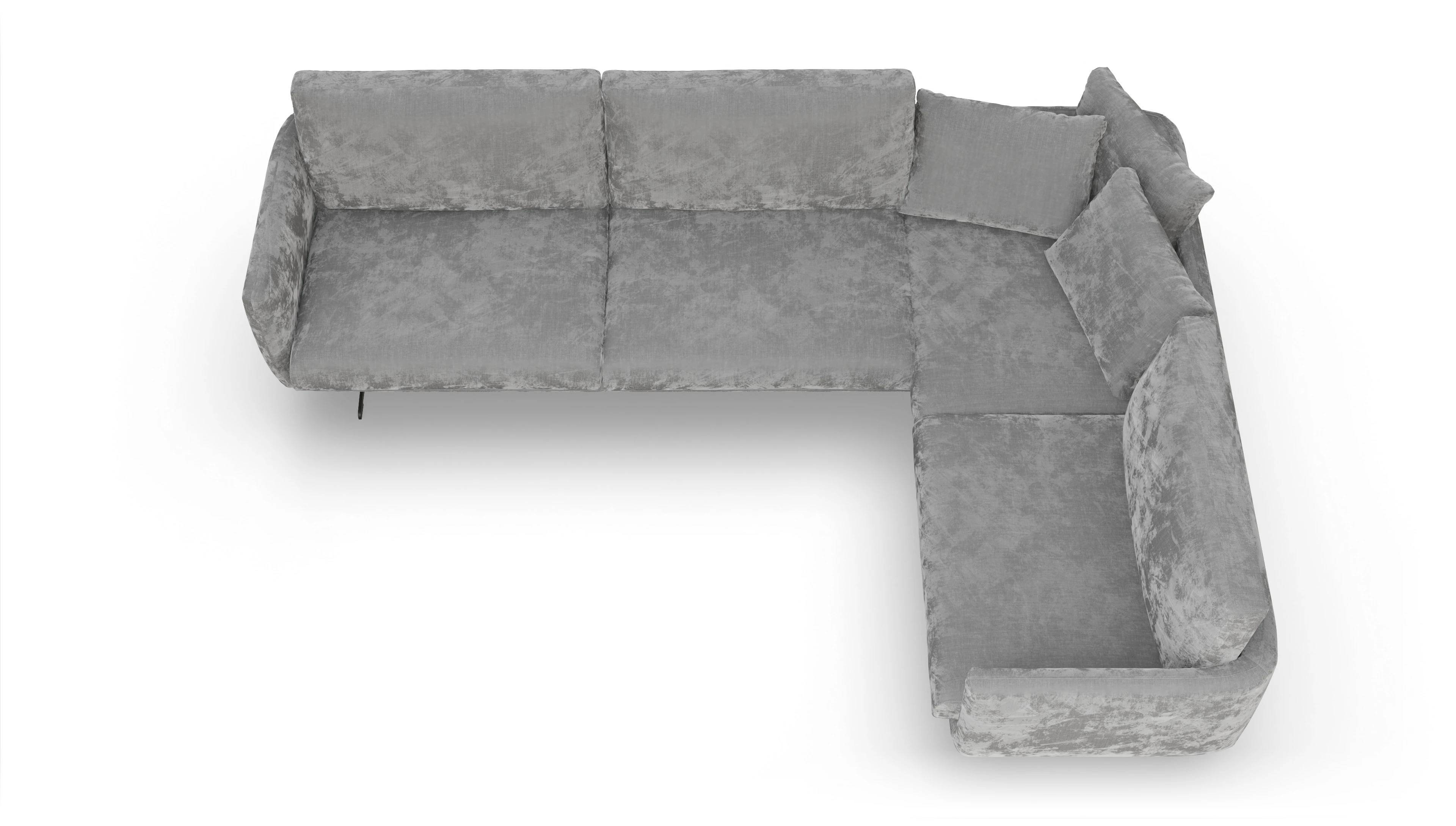 Ansicht des Produktes Boteri Ecksofa Rechts in Stoff grau