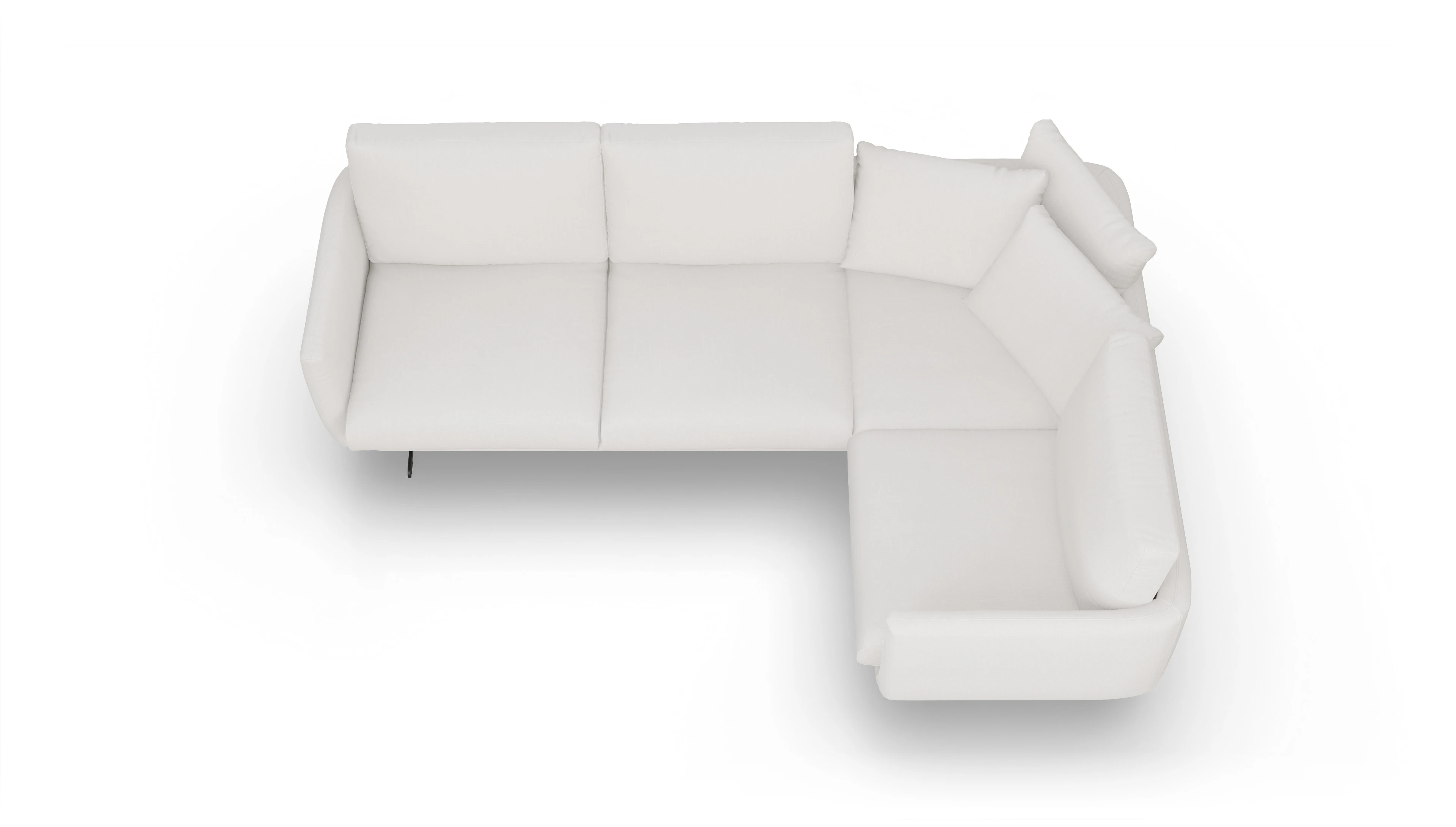 Ansicht des Produktes Boteri Ecksofa Rechts in Stoff weiß